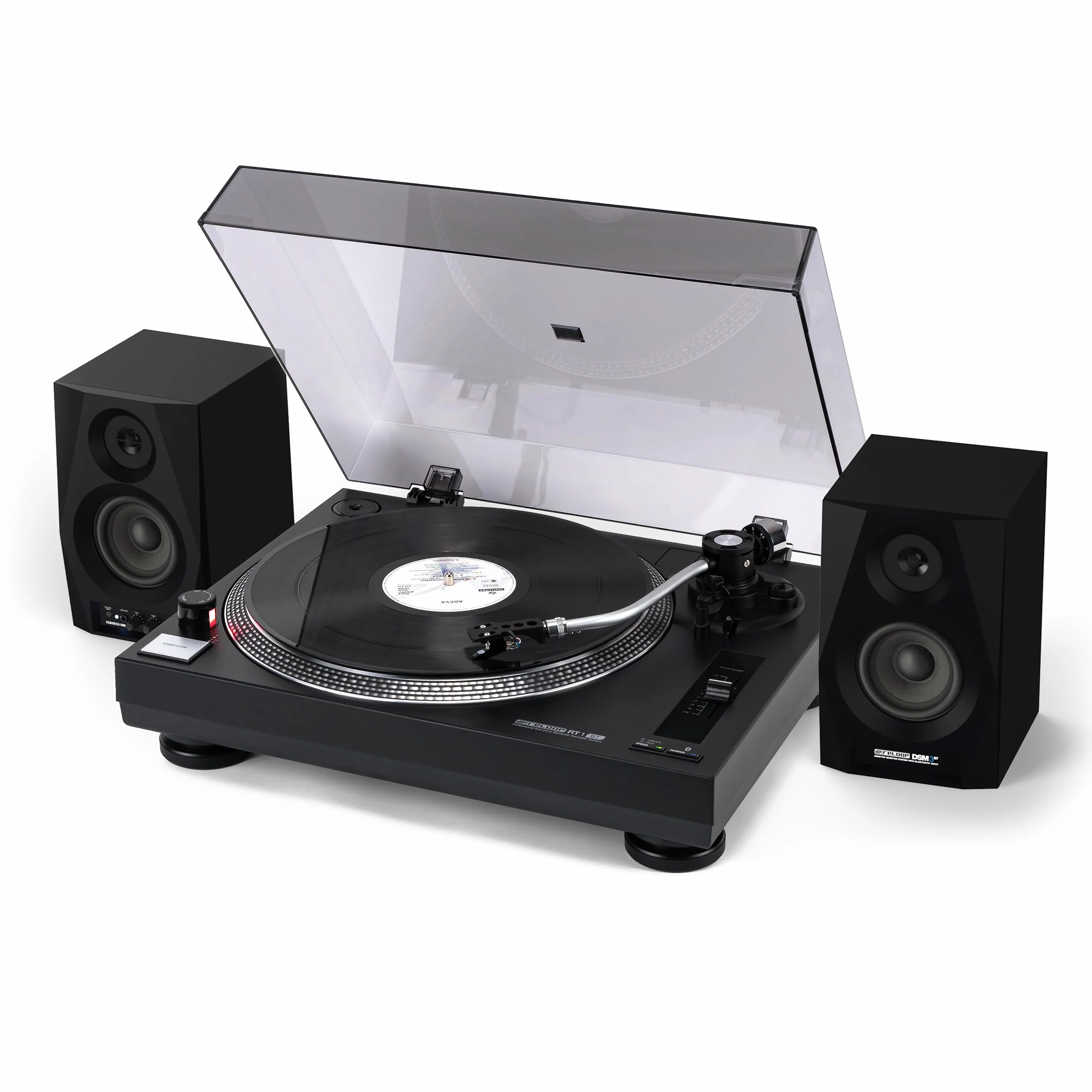 Reloop RT-1 BT & Reloop DSM-3 BT Speaker Bundle: Turntable + Speaker DJ and HiFi Pleasure Combined with Smart Connectivity