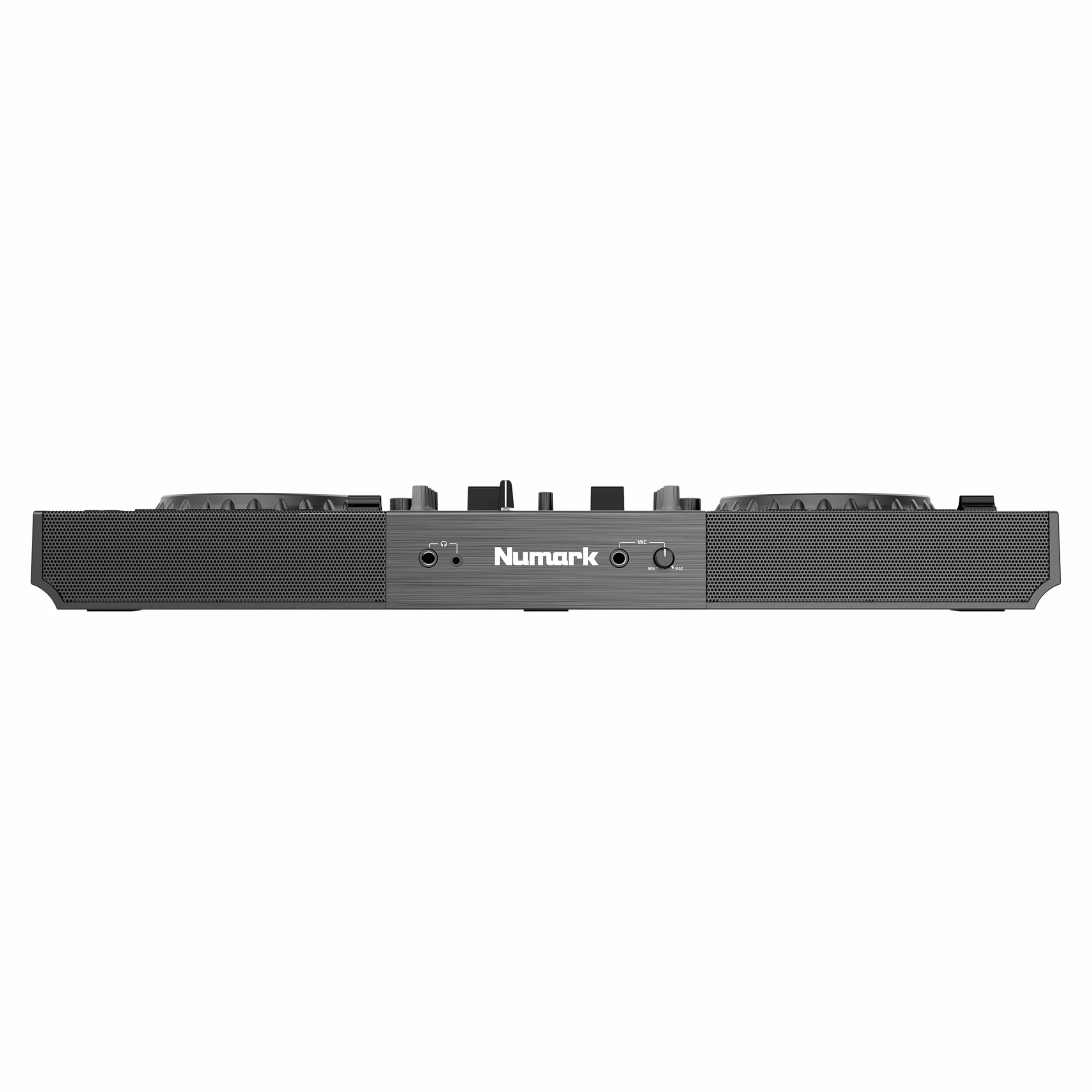 Numark Mixstream Pro Go Controlador DJ portátil, batería, mezclador con separación de stems, altavoces, streaming wifi, pantalla táctil y Serato DJ