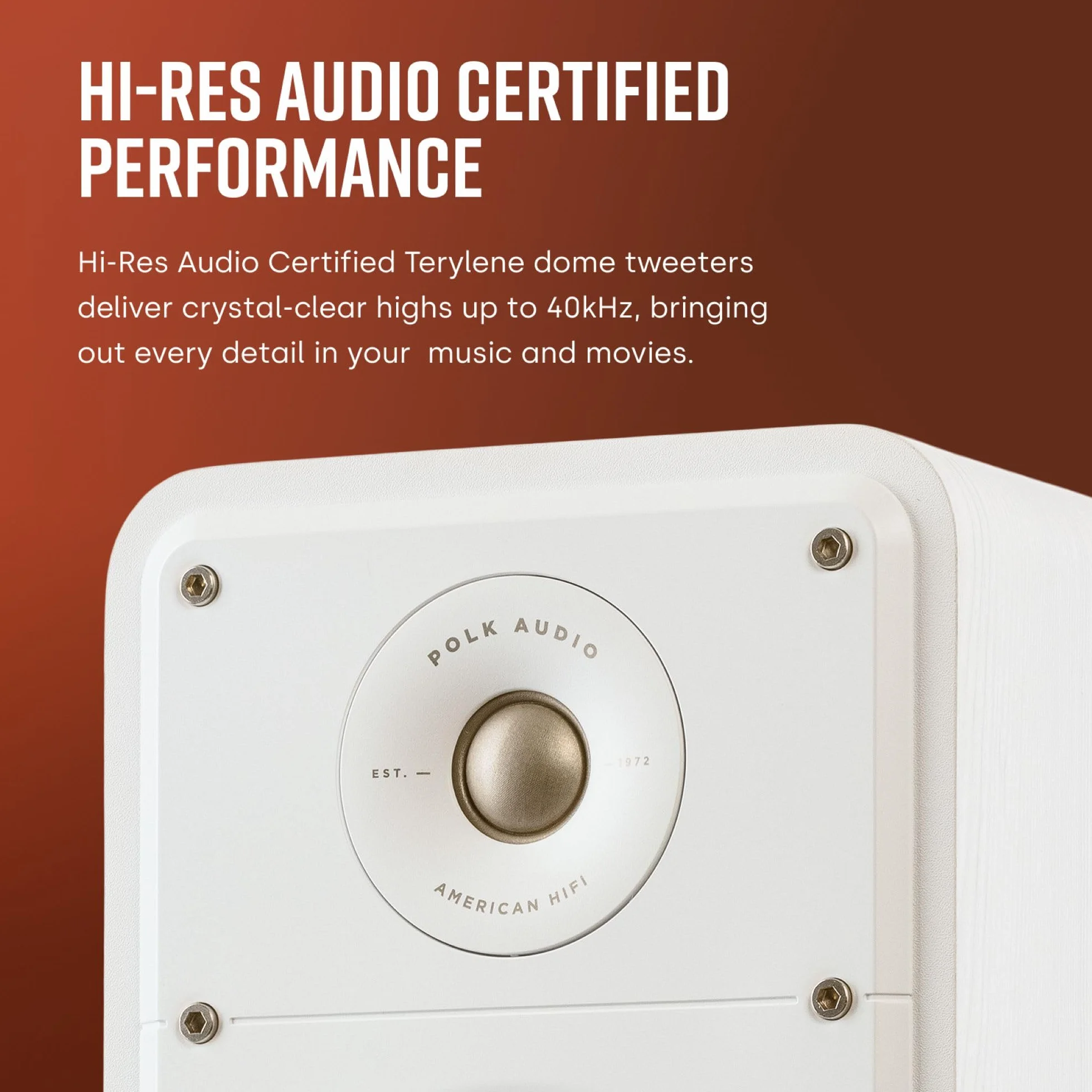 POLK AUDIO Signature Elite ES50 Altavoz de Suelo Hi-Fi, Blanco