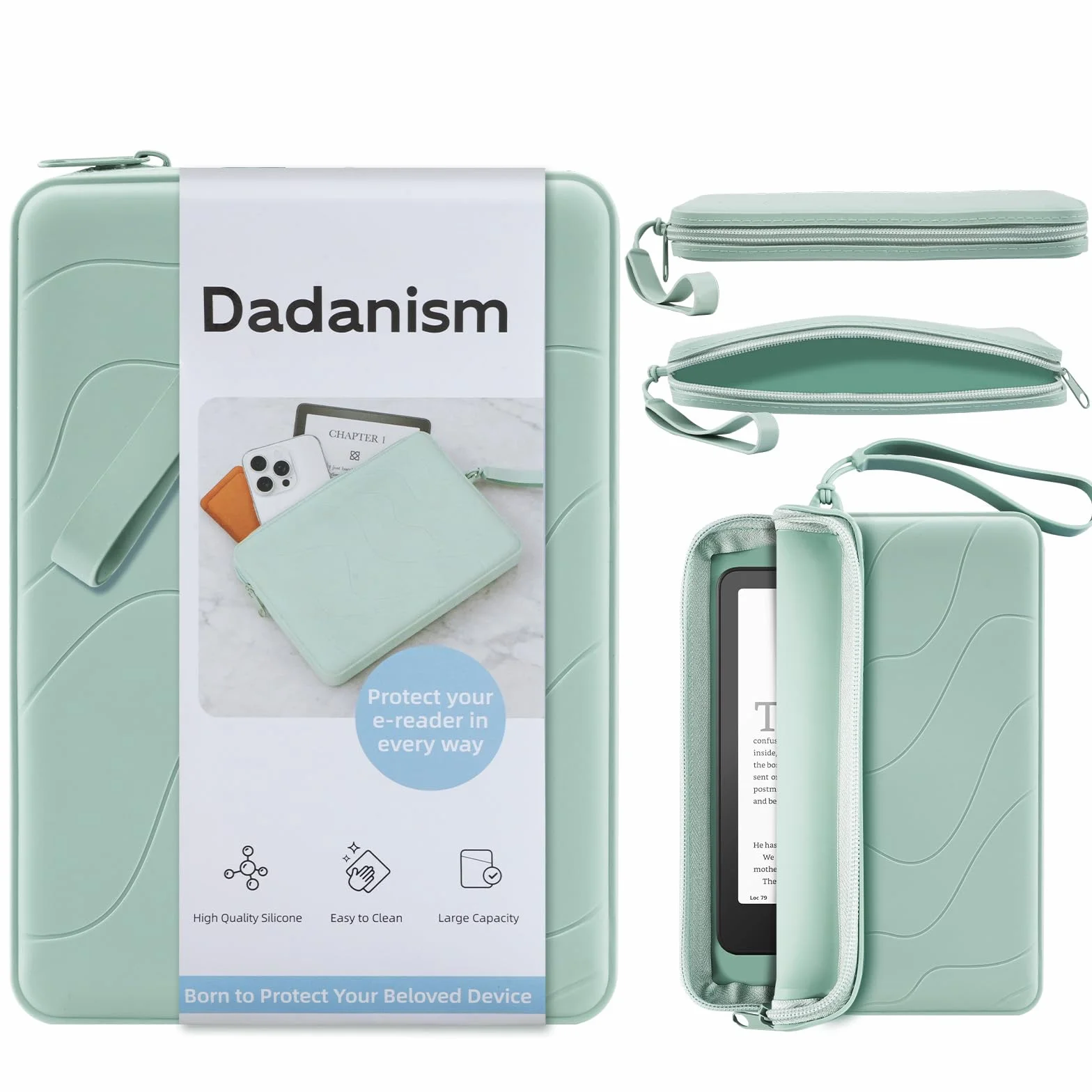 Funda Protectora de Silicona para Kindle Paperwhite 7" y Kindle Colorsoft Signature Edition, Verde Salvia