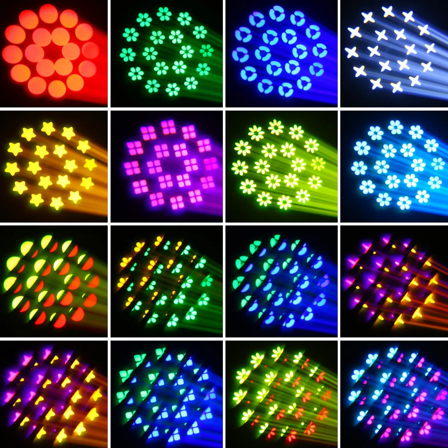 150W Cabeza Móvil Luces de Discoteca DMX RGBW LED DJ Luces Escenario Foco Profesional Fiesta para Boda Show Bar Club Navidad