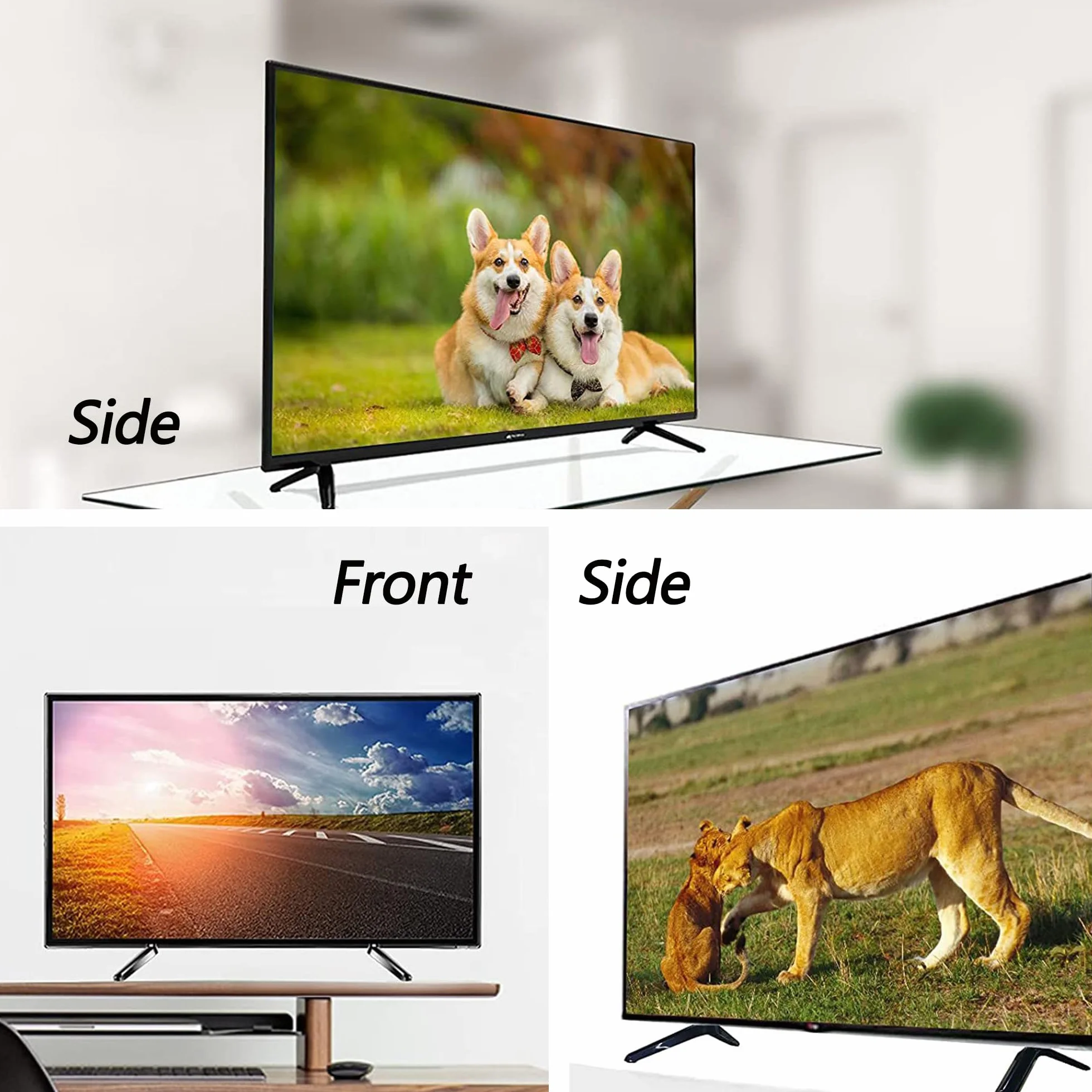 Patas universales para soporte de TV, patas de pedestal de repuesto con tornillos para la mayoría de televisores LED de pantalla plana de plasma, soporte de escritorio de mesa