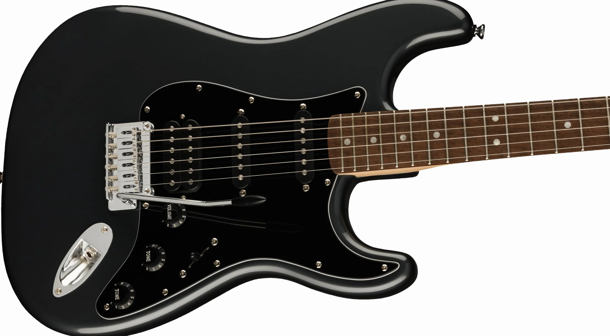 Squier by Fender Pack Affinity HSS, Charcoal Frost Metallic, con amplificador, pack de guitarra eléctrica, Incluye cursos virtuales gratuitos en Fender Play
