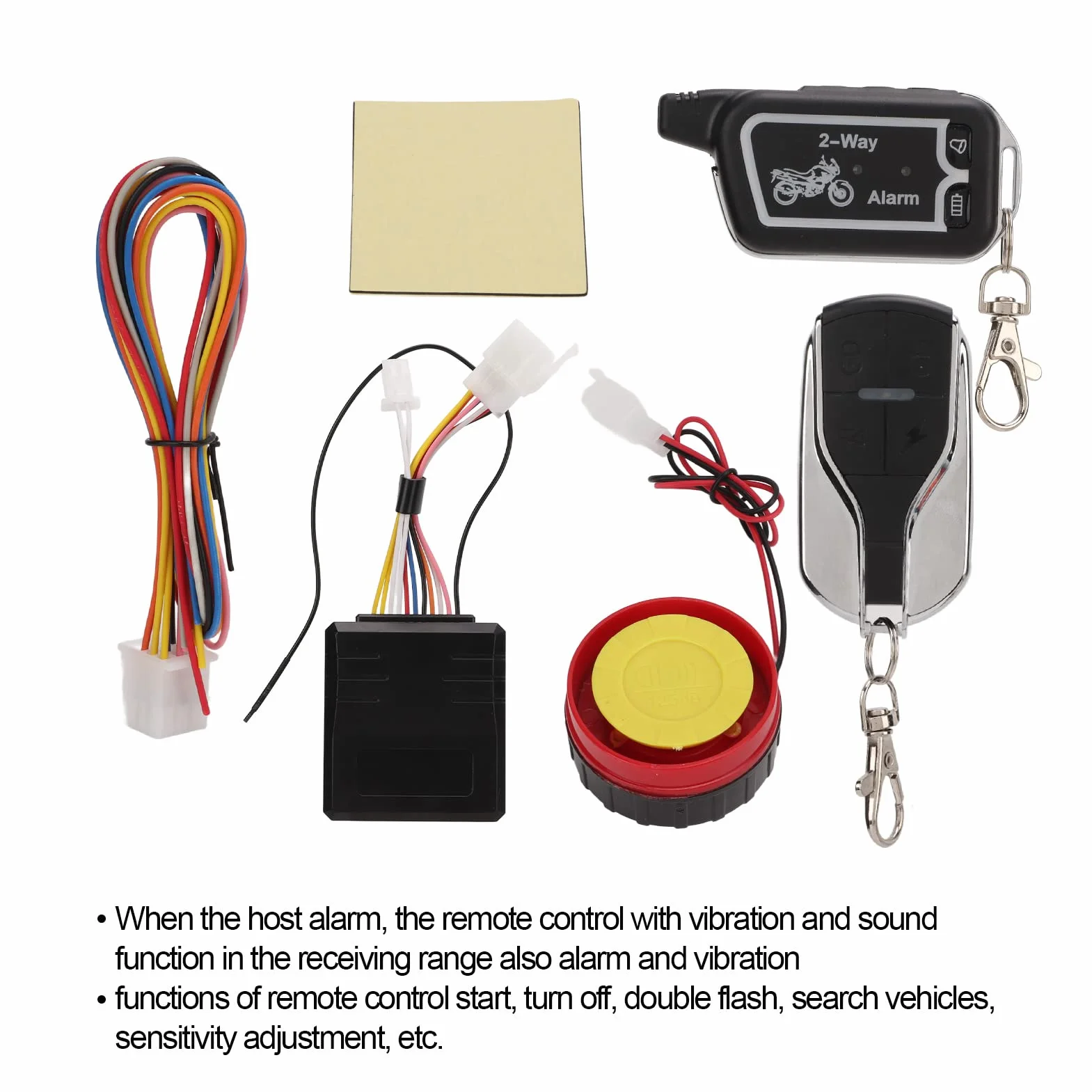 Sistema de Alarma de 2 Vías para Motocicleta, Alerta de Sonido de Vibración Antirrobo, Control Remoto LCD, Ahorro de Energía Antirrobo