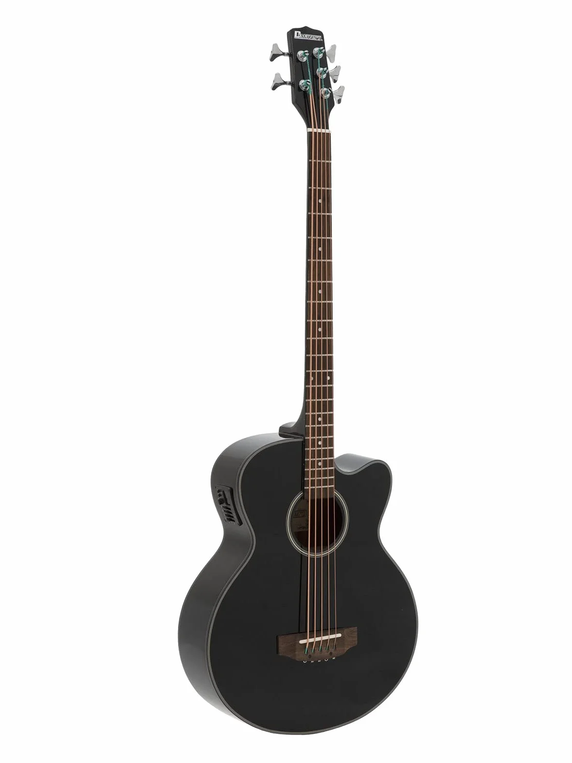 DIMAVERY AB-455 Bajo acústico 5 cuerdas Negro | Bajo acústico de cinco cuerdas con micrófono