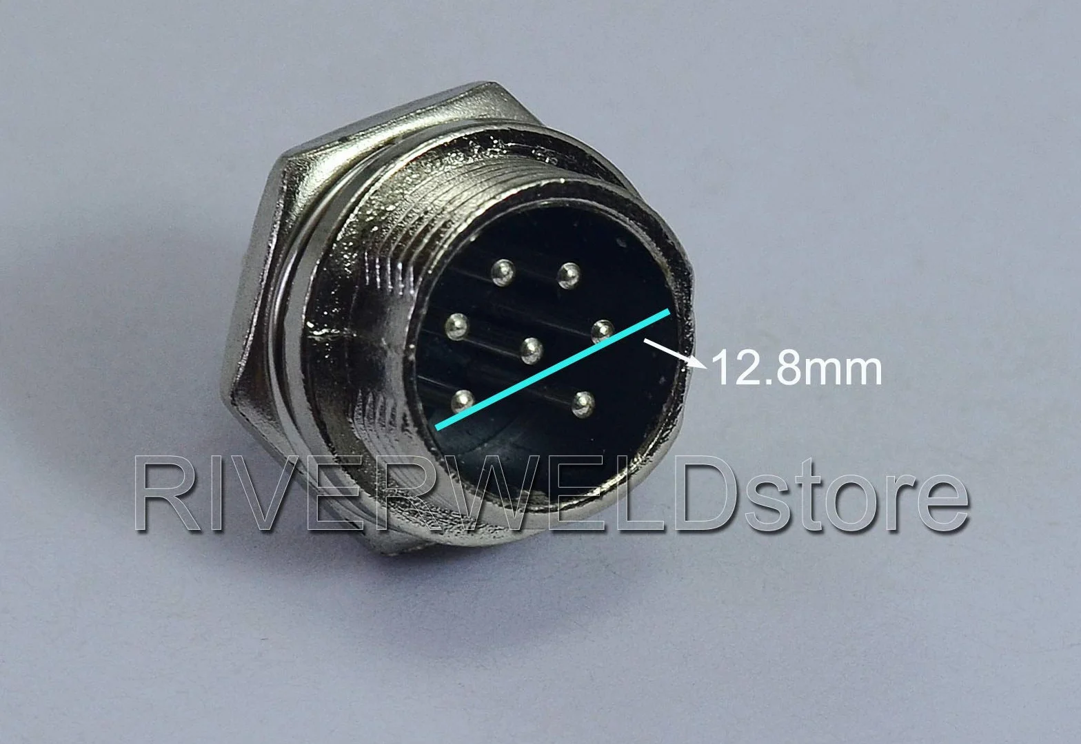 RIVERWELD 7 pines Conector hembra Enchufe de la aviación 16-7P Hombre + Mujer Metal Bloqueo automático 1Set
