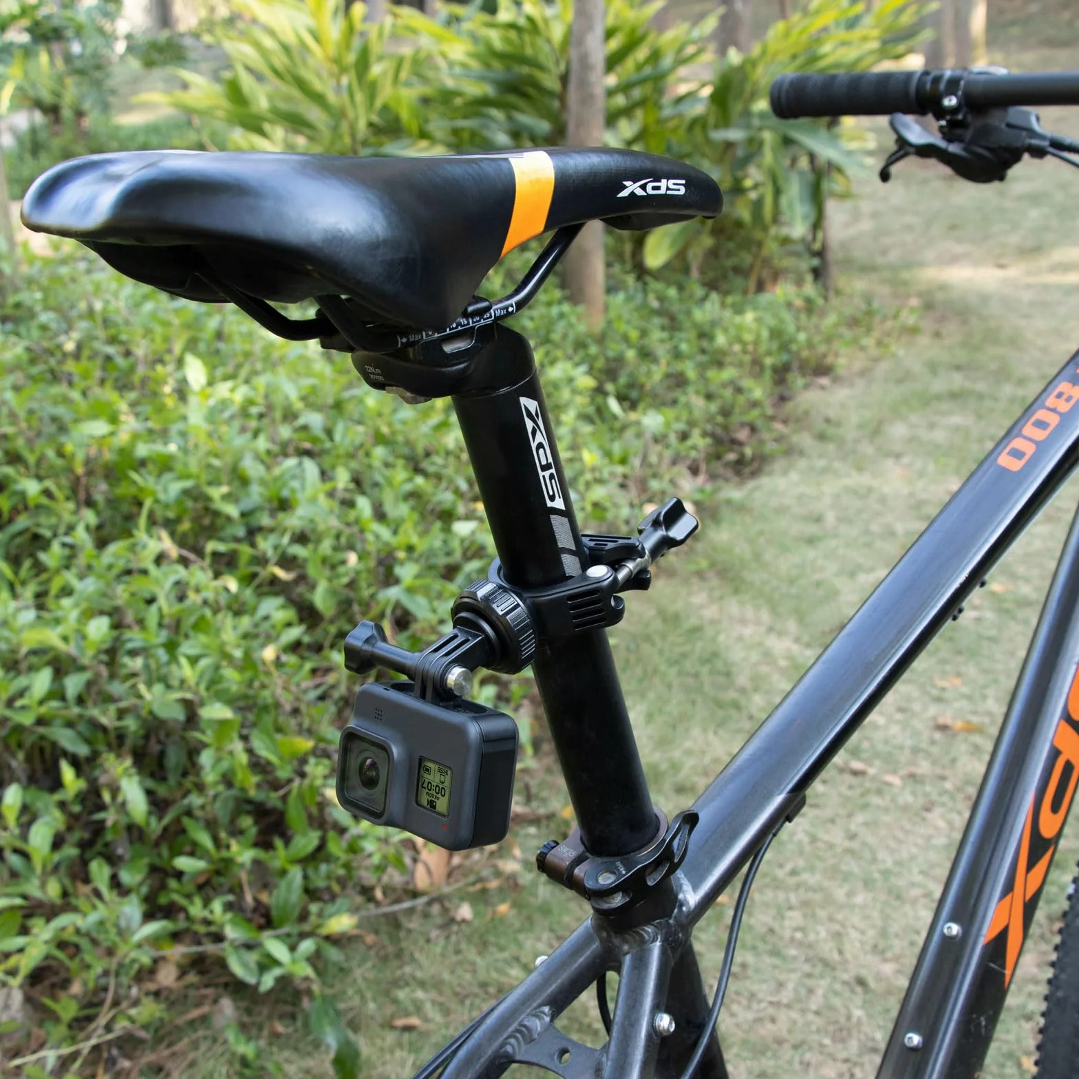 Soporte de Manillar Bicicleta Moto Abrazadera de Montaje de Barra Clamp Monturas para GoPro Hero 13 12 11 10 9 8 7 6 5 Session dji Cámaras de Acción - Giratorio de 360 Grados