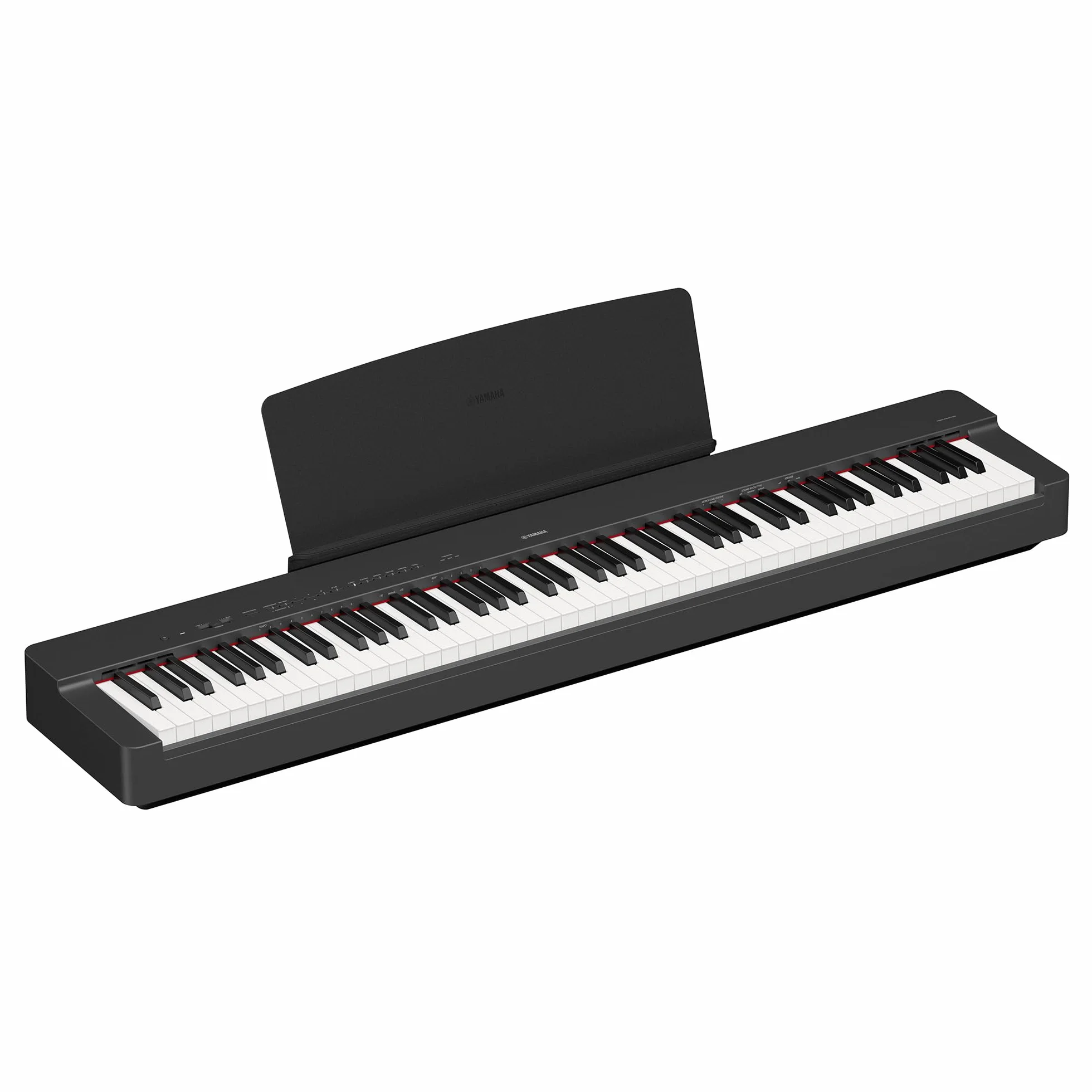 Yamaha P-225 piano digital ligero y portátil, con teclado Graded Hammer Compact, 88 teclas y 24 voces de instrumentos, negro
