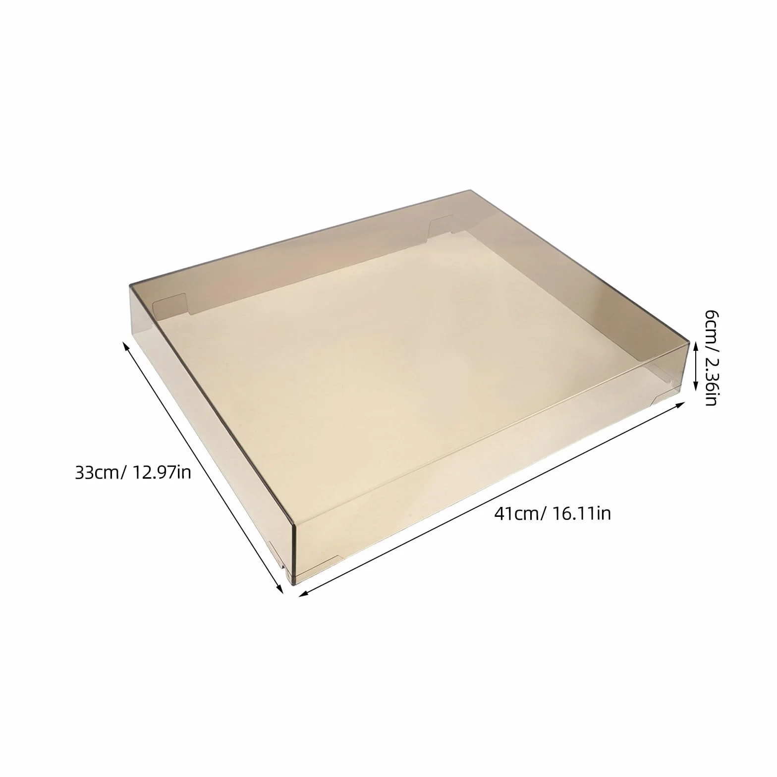 Funda Protectora acrílica Transparente para Tocadiscos, protección para el Plato Giratorio de Equipos de Audio, Tapa Transparente para Tocadiscos estéreo domésticos de 16 x 13 x 2,4