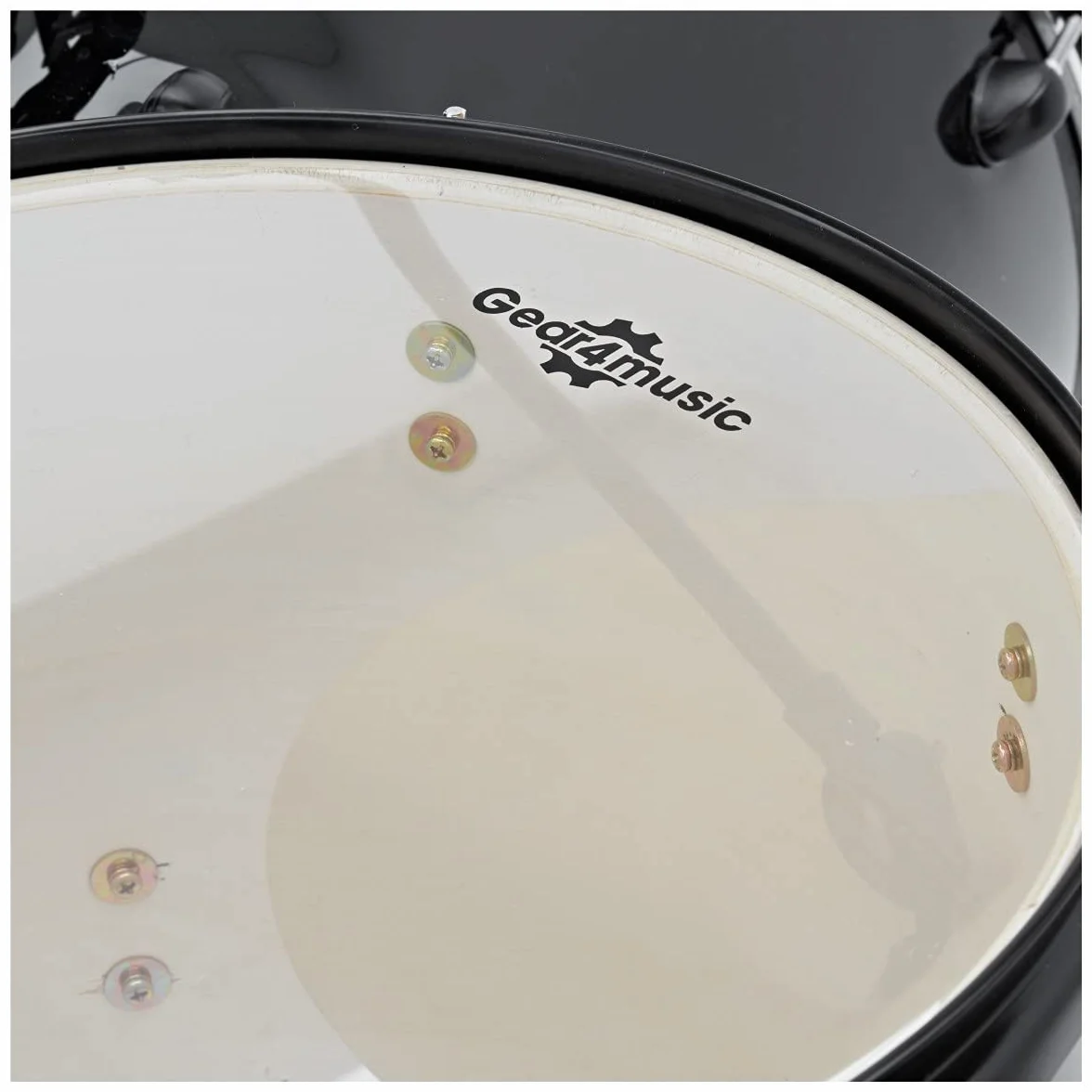 Gear4music BDK-1 Kit de Batería Compacta Completa para Principiantes - Batería Acústica de 5 Piezas, Platillos, Pedal de Bombo, Sillín y Baquetas - Negro