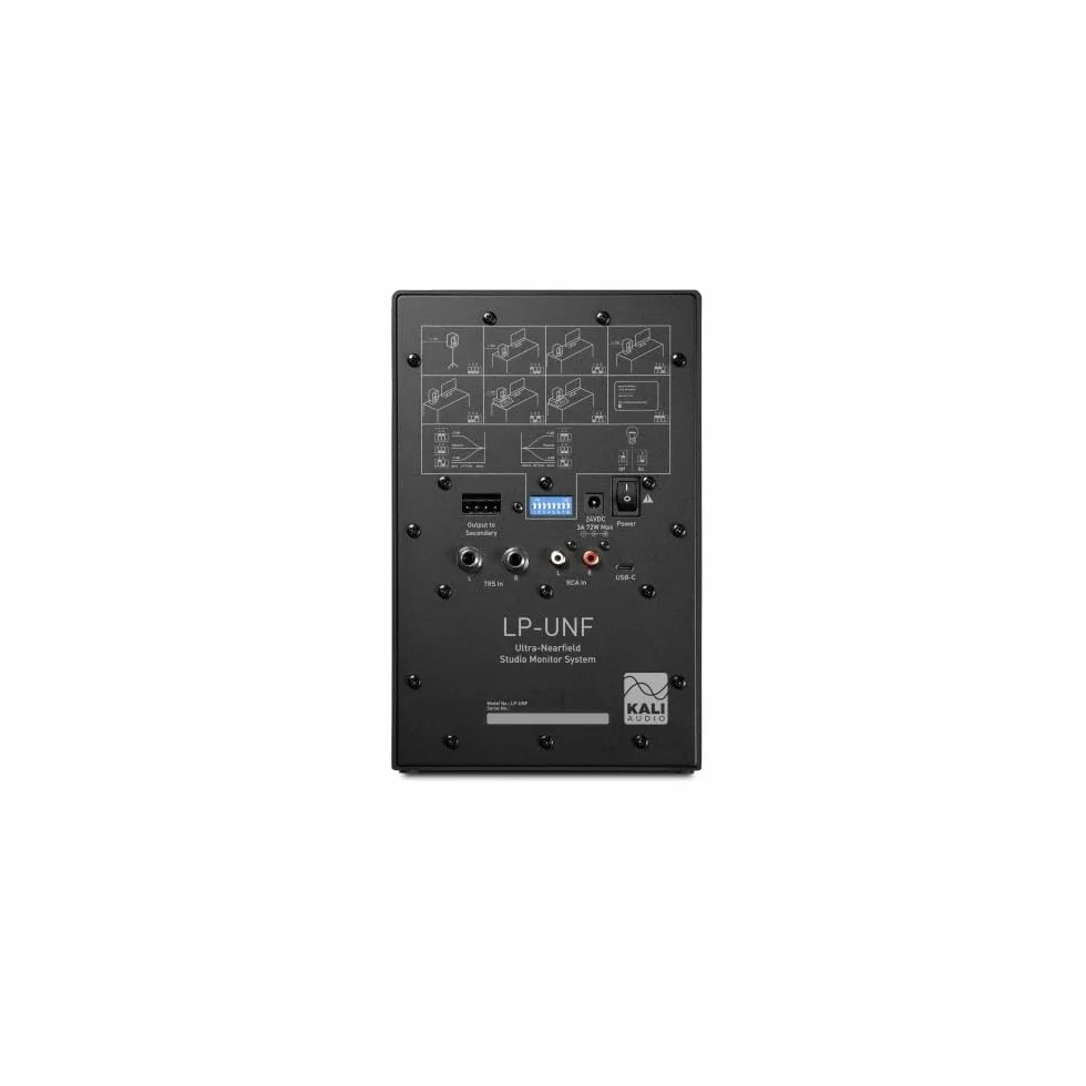 Kali Audio - LP-UNF-EU Par de monitores Ultra cercano biamplificados de 160 vatios, Sistema de Sonido, Monitor de Estudio, Ecualizador de límite, conectividad Hi-Fi con Bluetooth/USB-C,TRS,RCA, Negro