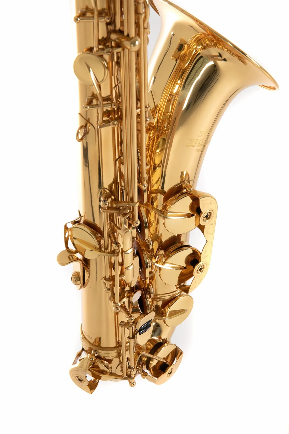 Roy Benson Saxofón Sib-Tenor TS-302 (diseño de mástil relajado premium con arco en S RND, boquilla USA, almohadilla PISONI, estuche rectangular ligero, función de mochila retráctil)