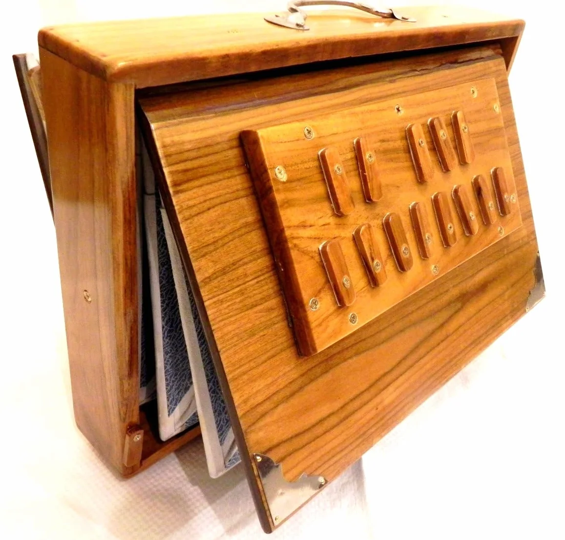 Caja Shruti, madera de pino, mediana C, latón, 38,1 x 25,4 x 7,62 cm, bolsa, C-to-C, Tuned 440, instrumento Surpeti para yoga, kirtan, voces