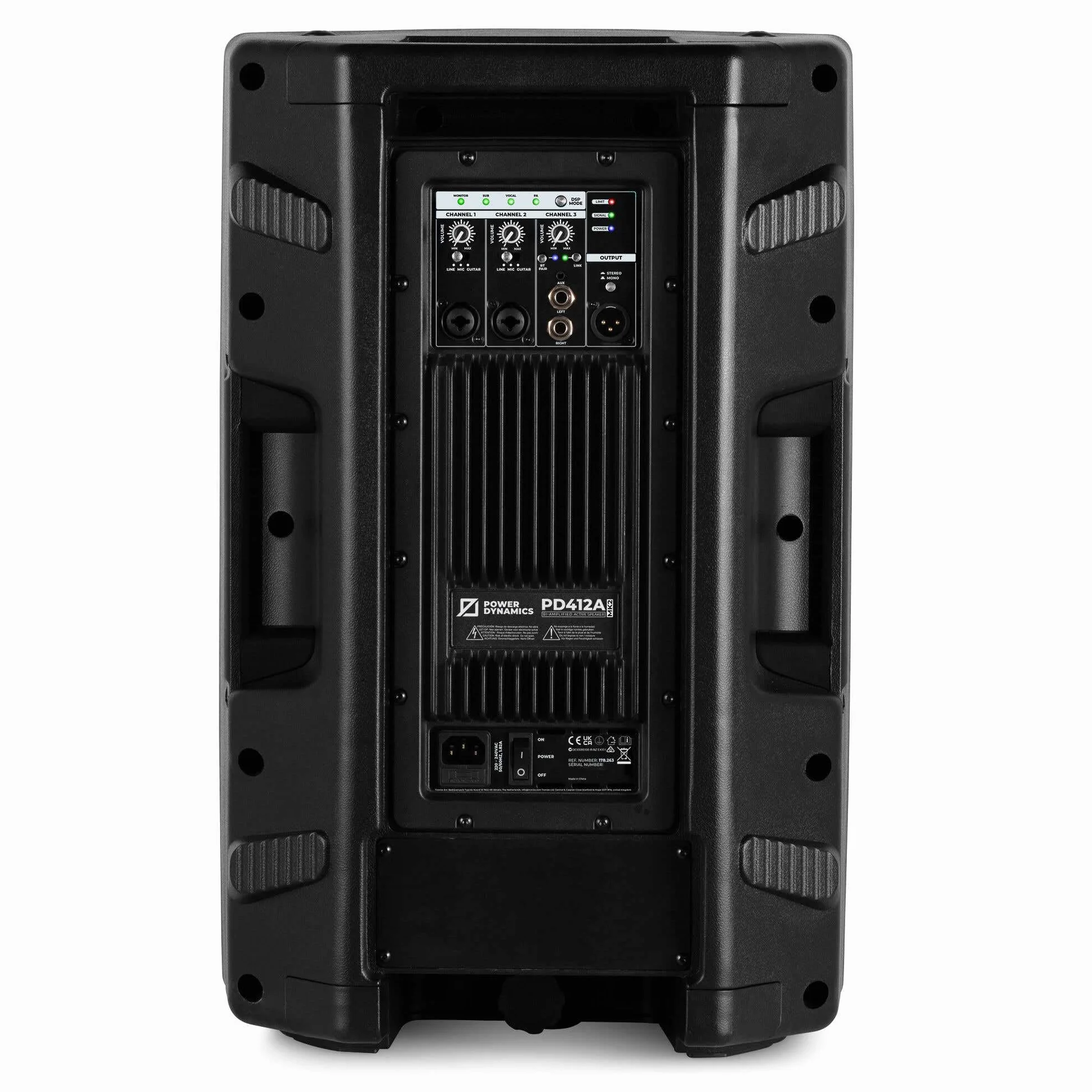 Power Dynamics PD412A Altavoz Activo biamplificado de 12 Pulgadas 1400 W con DSP y Bluetooth