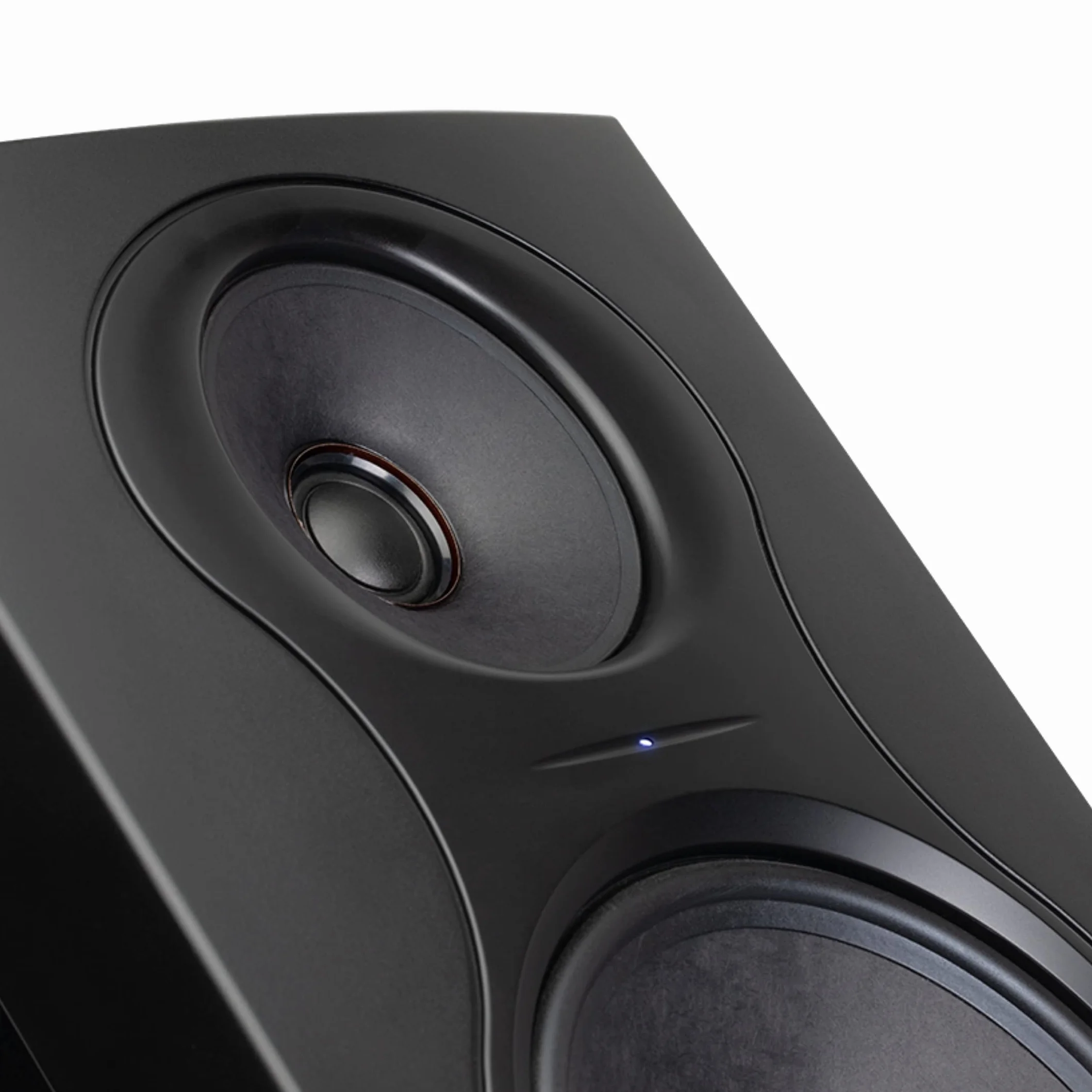 Kali Audio IN-8 2nd Wave Monitor de campo cercanocon medios coaxiales/tweeter (sistema Bass Reflex, baja distorsión y sonido transparente, ajustes de ecualización de límite, 140 vatios), negro