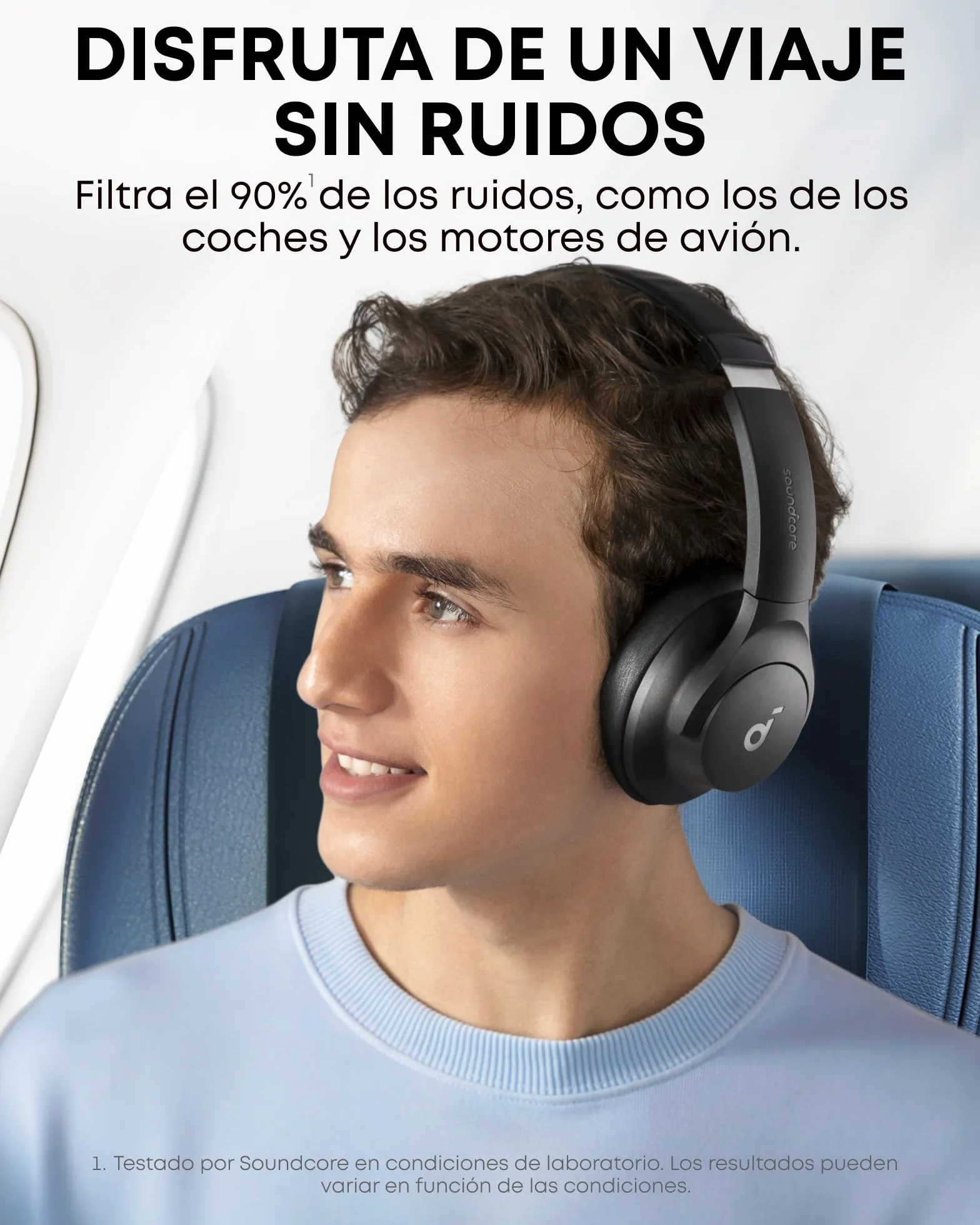 Soundcore Q20i Cascos Inalámbricos Bluetooth Cancelación Ruido Activa Híbrida ANC 40 Horas Hi-Res Audio Personalización App