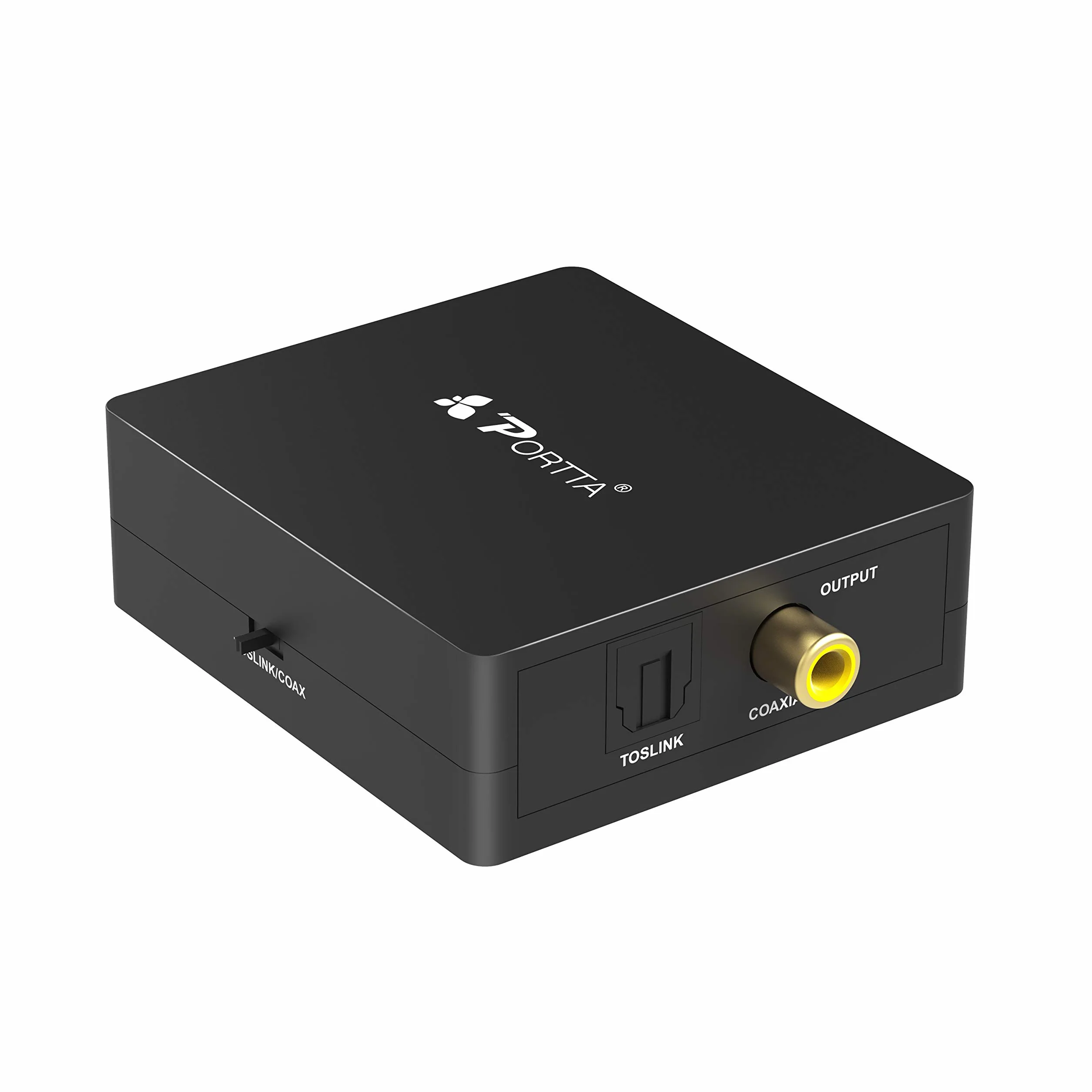 Portta Optical TOSLINK a Coaxial O Coaxial SPDIF a Toslink Convertidor de Audio Digital Bidireccional 2 vías SPDIF
