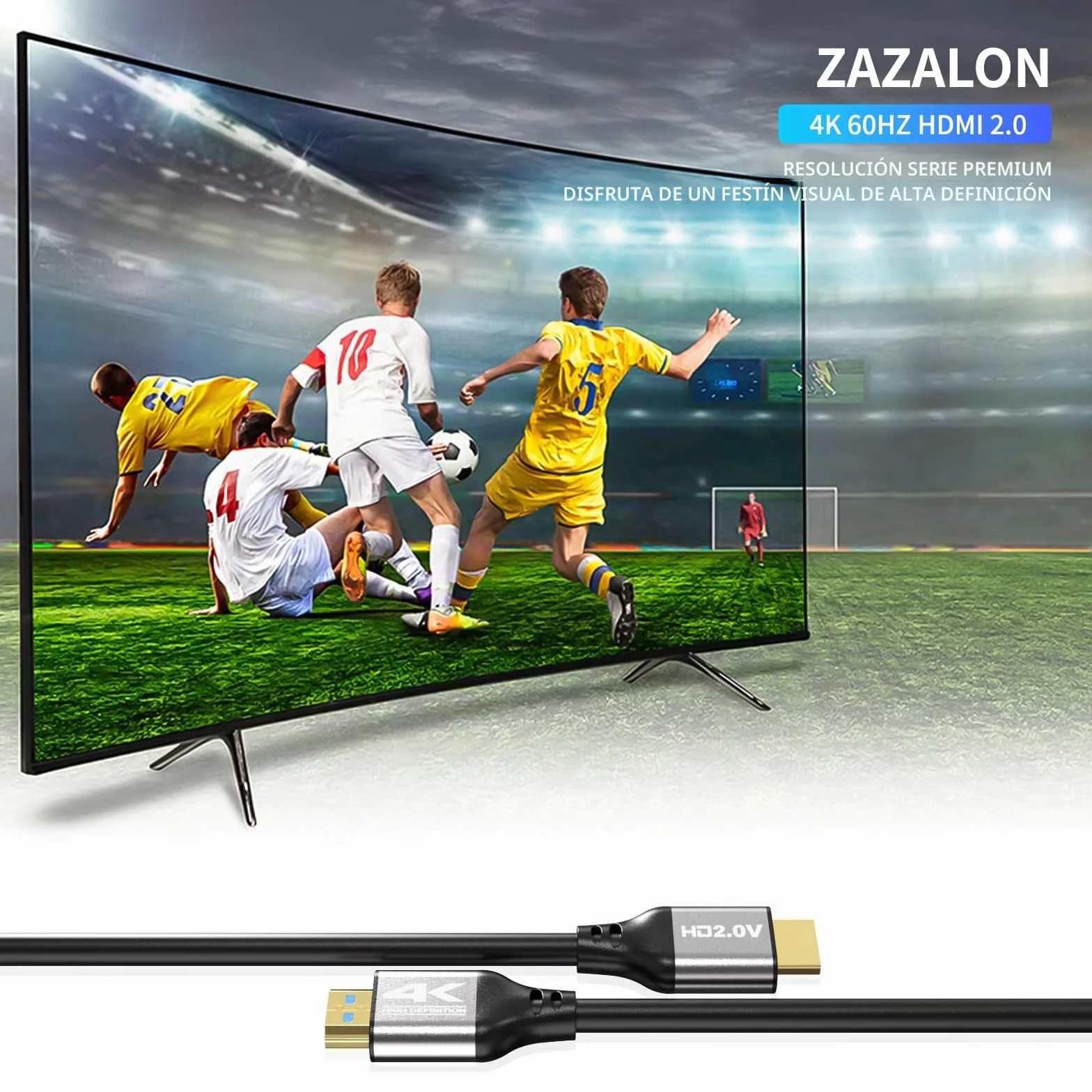 Cable HDMI 4K 3M 18 Gbps 4K/60Hz Compatible con PS5 PS4 TV