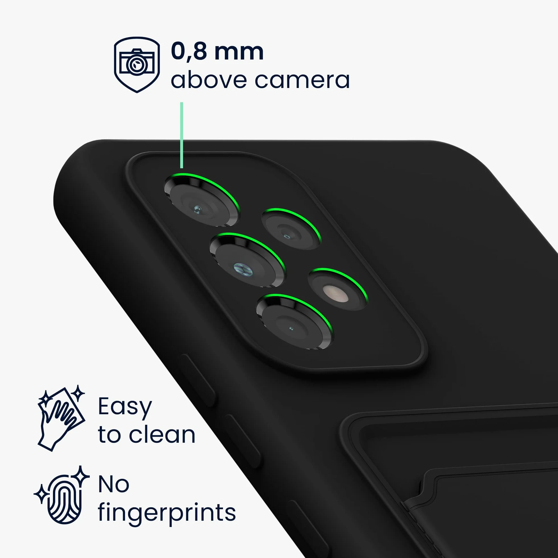 kwmobile Funda Billetera Compatible con Samsung Galaxy A53 5G Funda con Tarjetero - Carcasa Cartera Protectora con Espacio para Tarjeta - Negro