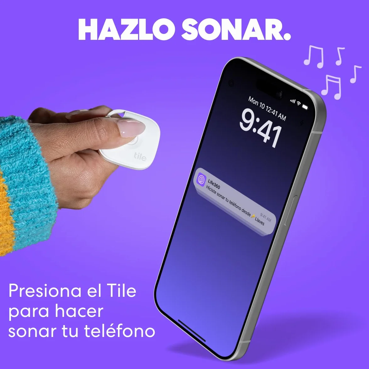 Tile by Life360 Mate - Localizador Bluetooth, localizador de Llaves y localizador de Objetos para Llaves, Bolsos y Mucho más.Compatible con iOS y Android. Paquete de 1 (Negro)