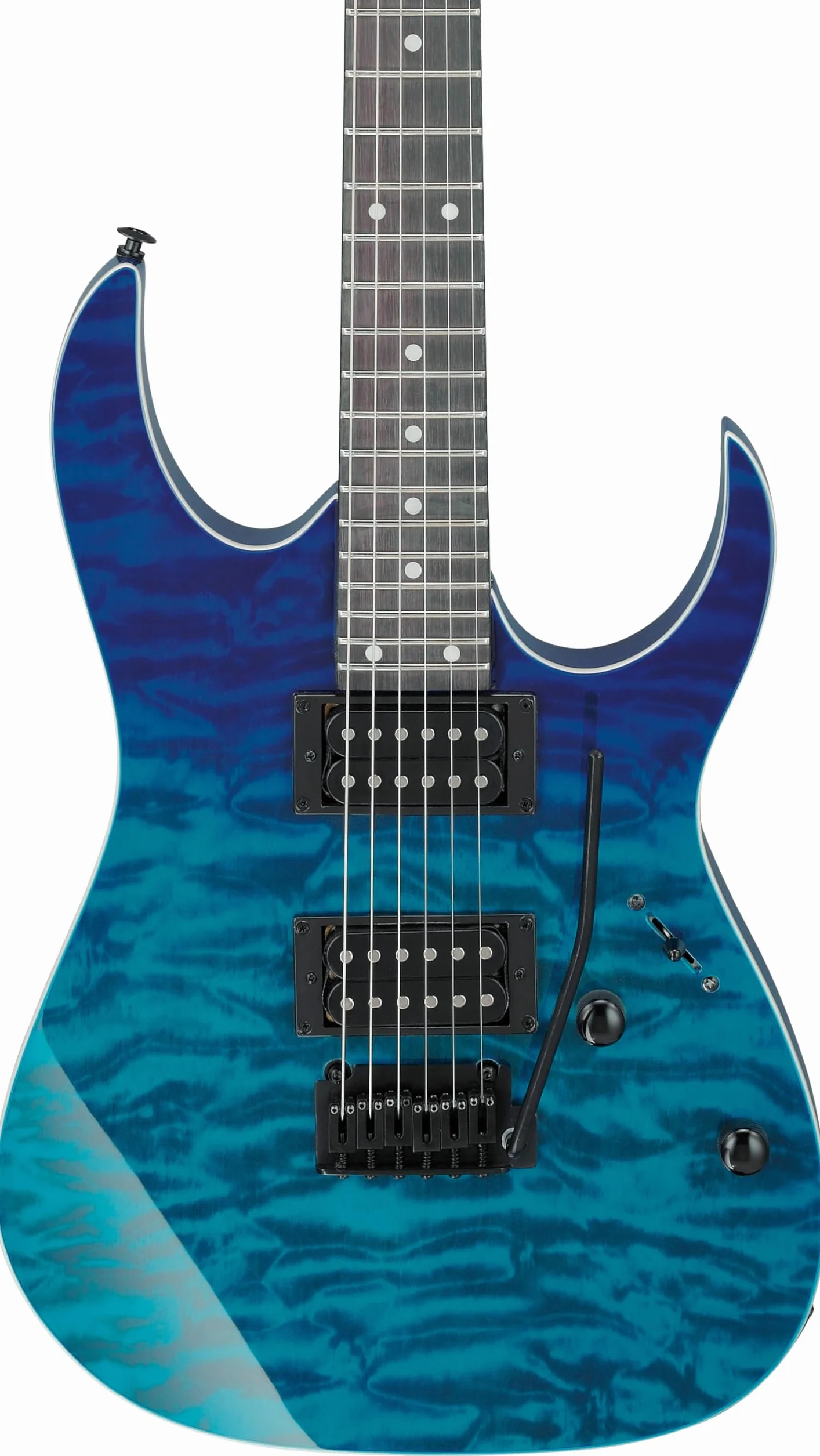 Ibanez GRG120QAASP-BGD GIO Series Guitarra eléctrica - Herrajes negros - Gradiation azul