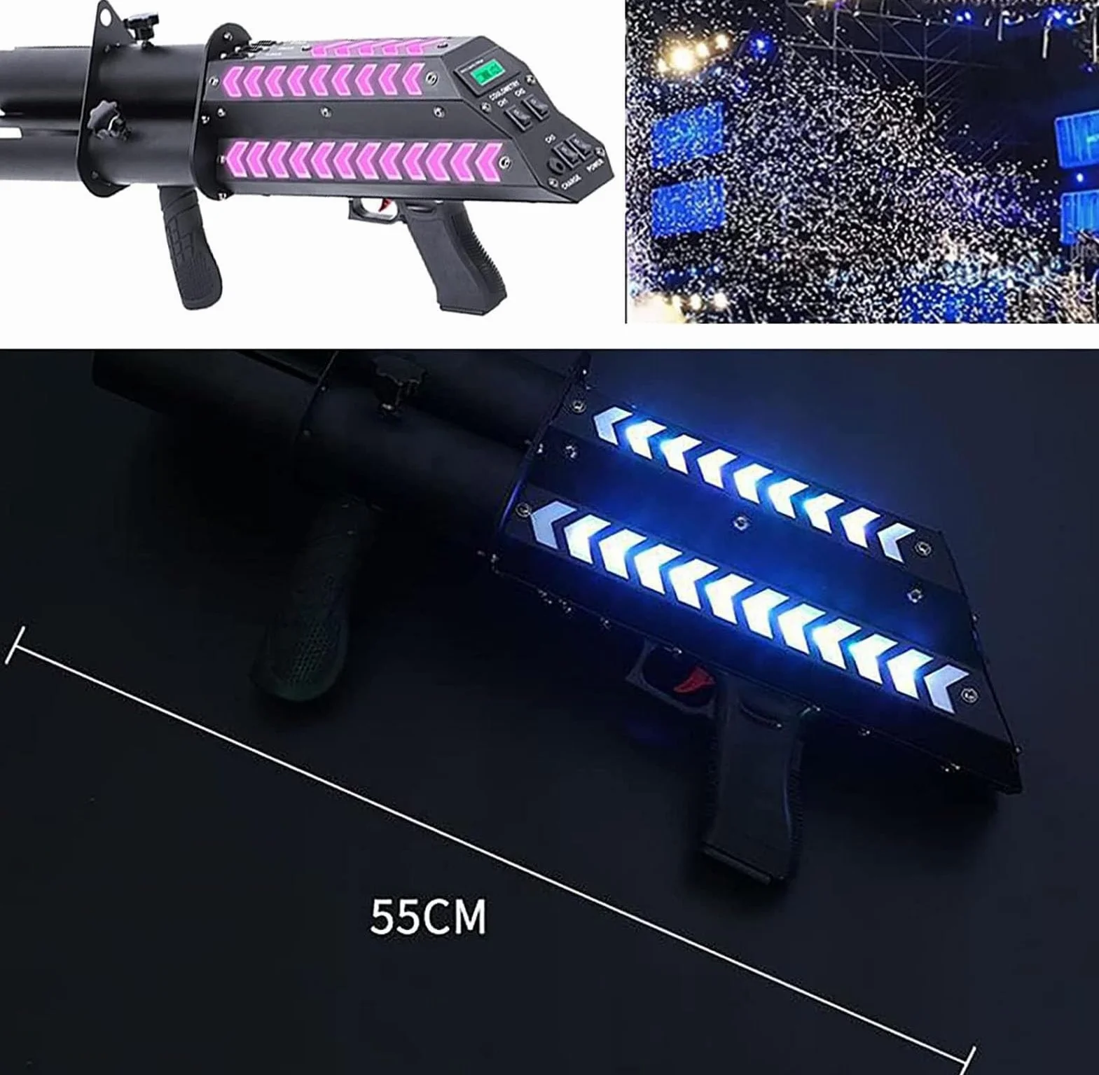 Máquina Eléctrica De Cañón De Confeti, Pistola Blaster De Confeti, Tirador De Confeti Profesional para Eventos Especiales, Fiestas, Clubes, Bodas, Conciertos