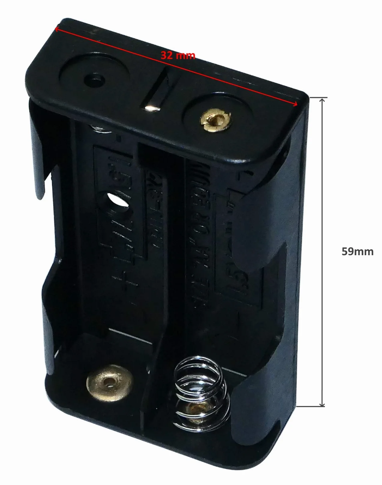 AERZETIX: Portapilas para 2 Pilas Tipo AA LR6 - C3428