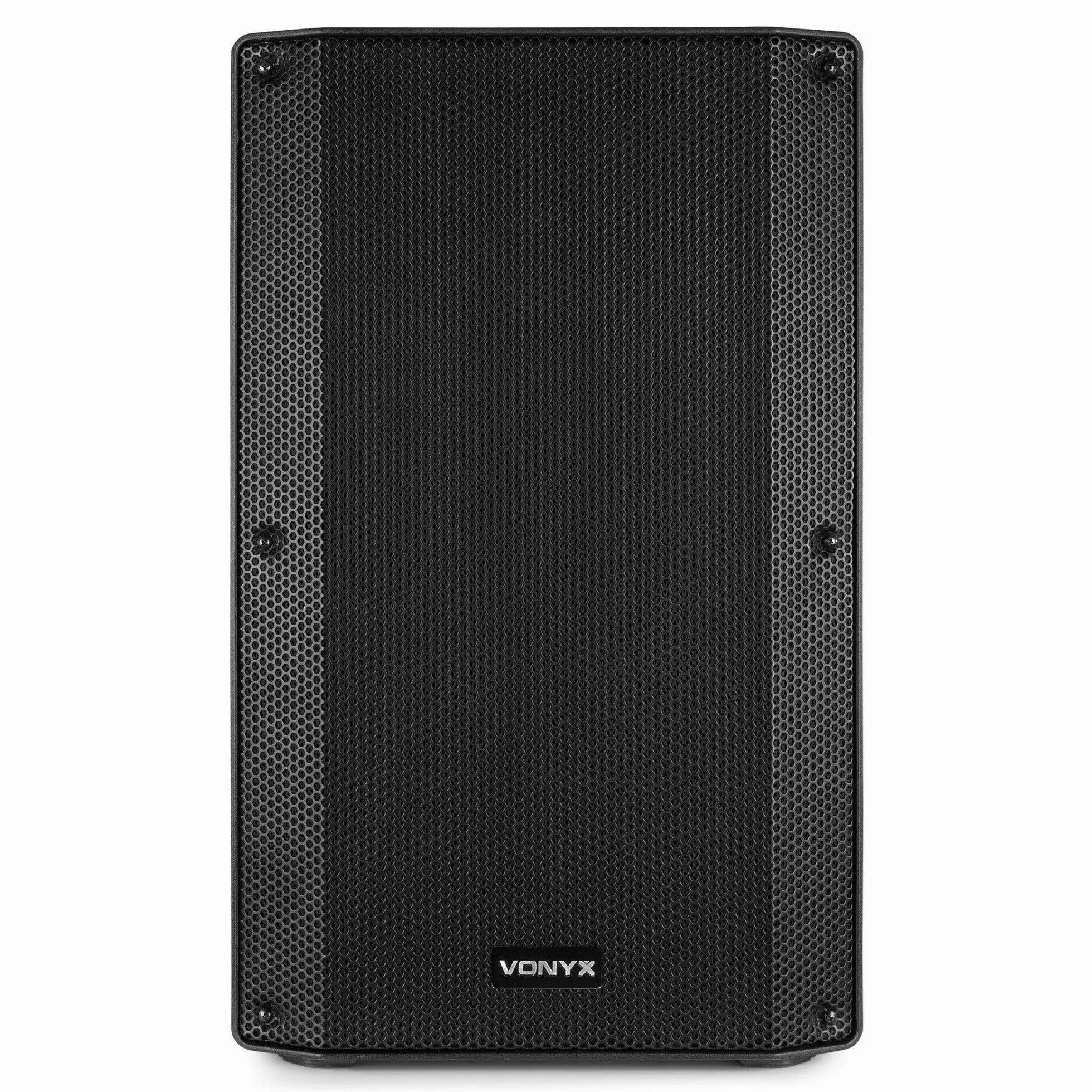 Vonyx VSA12 Altavoz Activo de 800 W biamplificado con woofer de 12" Entrada de micrófono y Guitarra, para música, Voz