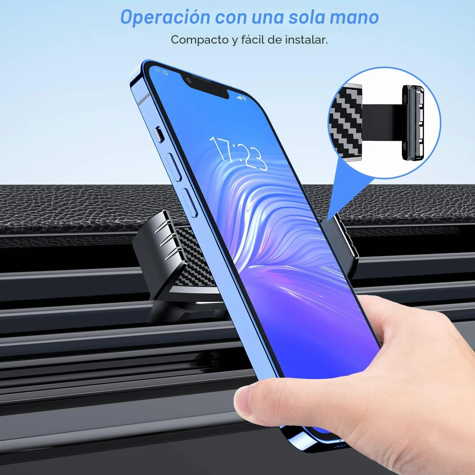 Blukar Soporte Móvil Coche 360° Rotación Salidas de Aire para iPhone XS MAX XR X 8 7 6S Galaxy S8 S7 Android