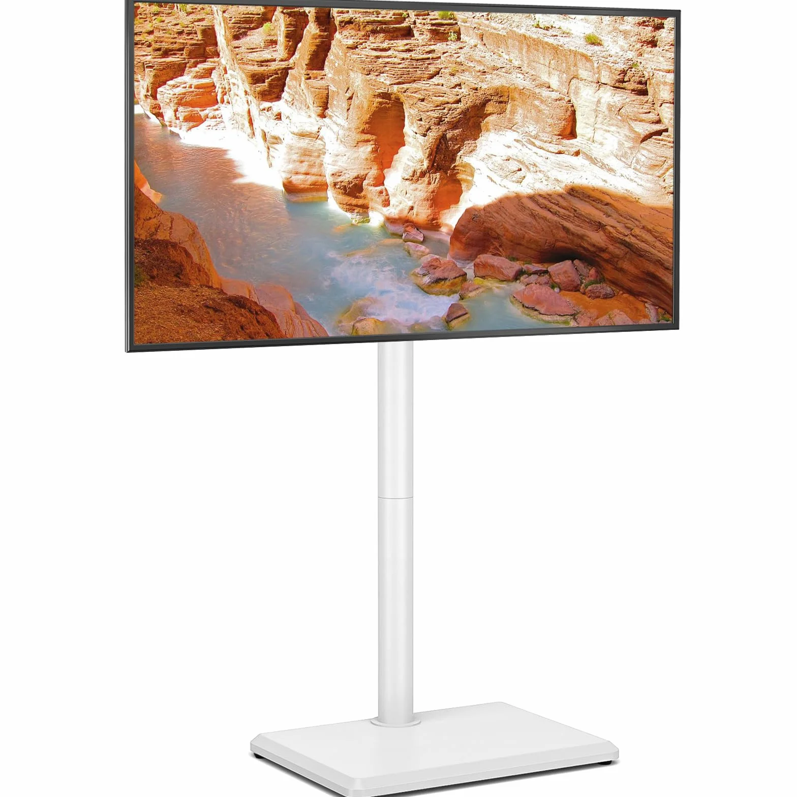Soporte de Piso para TV TVON de 32 a 60 Pulgadas, Ajustable en Altura, Giratorio, VESA 400x400mm, 40kg