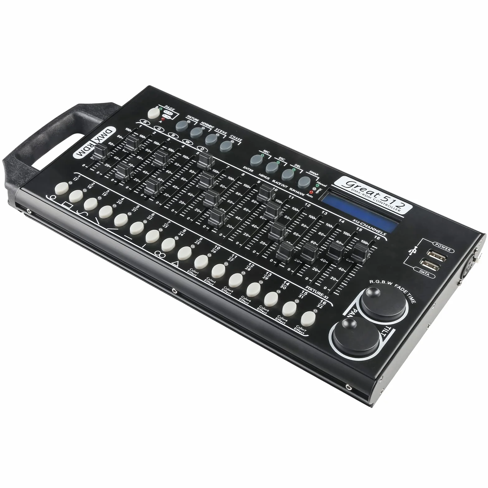 Controlador Dmx 512 Canales Dmx512 Controlador para Iluminación de Escenario, Mezcladores de iluminación Mesa Controladora de Luces Consola, Dmx Controller Con Programa Integrado y Función de Dip RDM