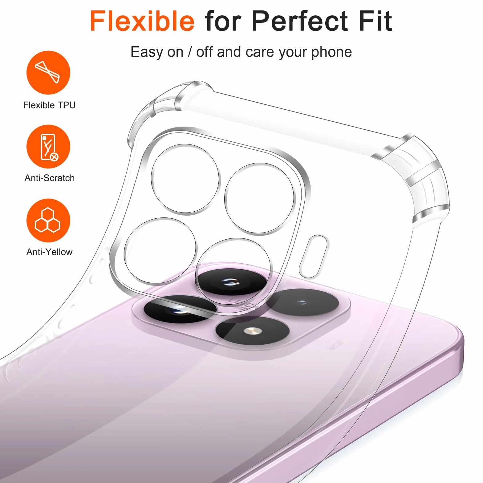 ivoler Funda HD Clara para Xiaomi 17T 5G, Carcasa Protectora Antigolpes Antiarañazos Transparente con Cojín Esquina Parachoques, Suave TPU Silicona Caso Delgada Bumper Case