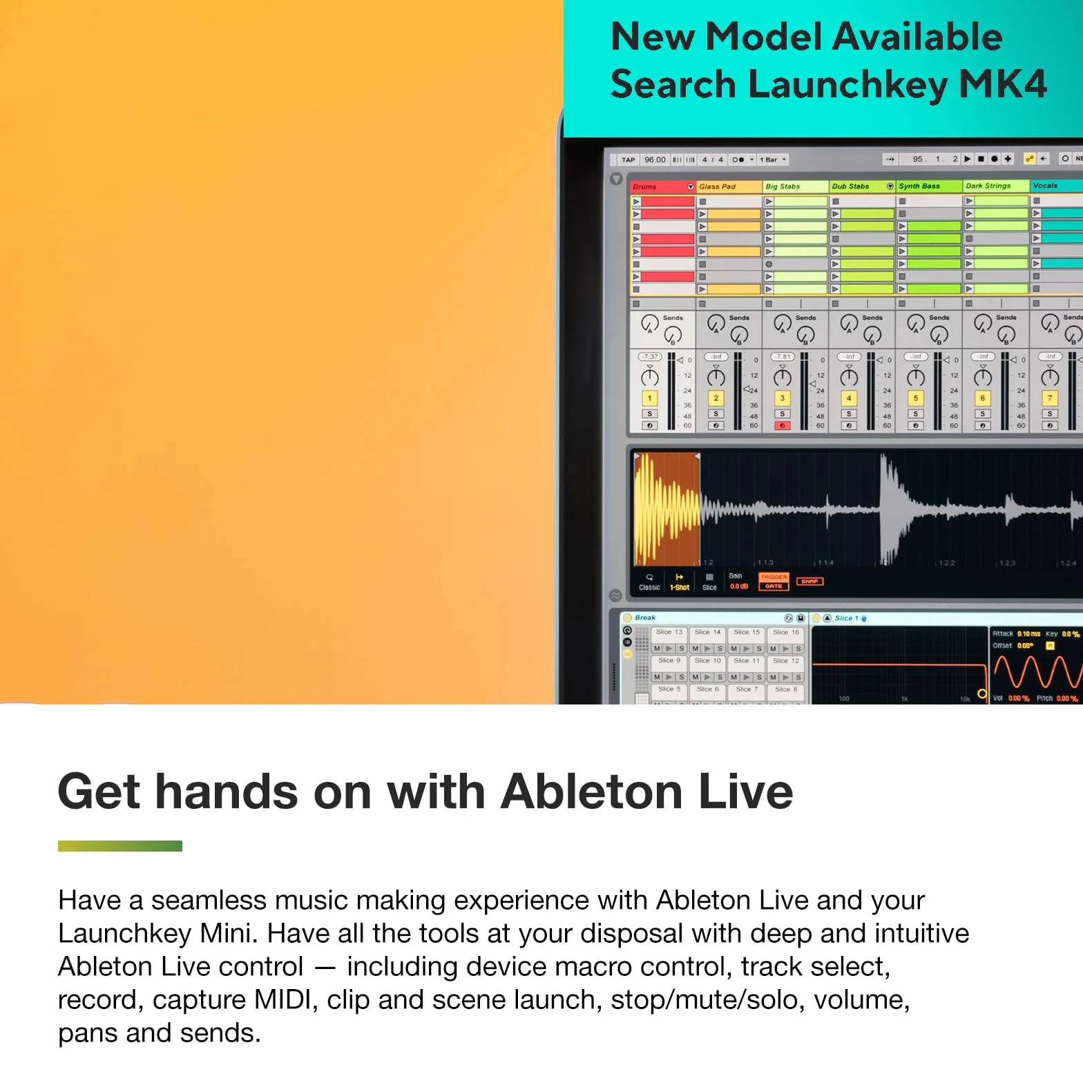 Novation Launchkey Mini [MK3] — Controlador de teclado MIDI de 25 teclas portátil con USB e integración de DAW. Modo de acordes fijos y arpegiador — para producción musical