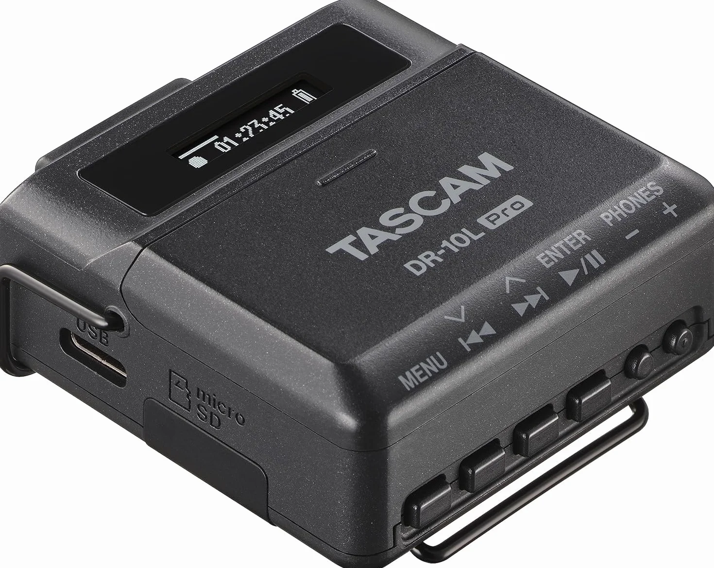 TASCAM DR-10L Pro - Grabadora flotante microlineal de 32 bits con micrófono Lavalier y adaptador Bluetooth opcional para control remoto y sincronización
