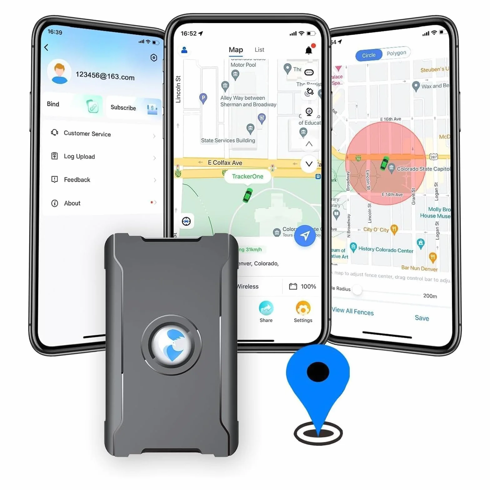 Rastreador GPS para vehículos IP67 magnético geocerca antirrobo batería 30 días