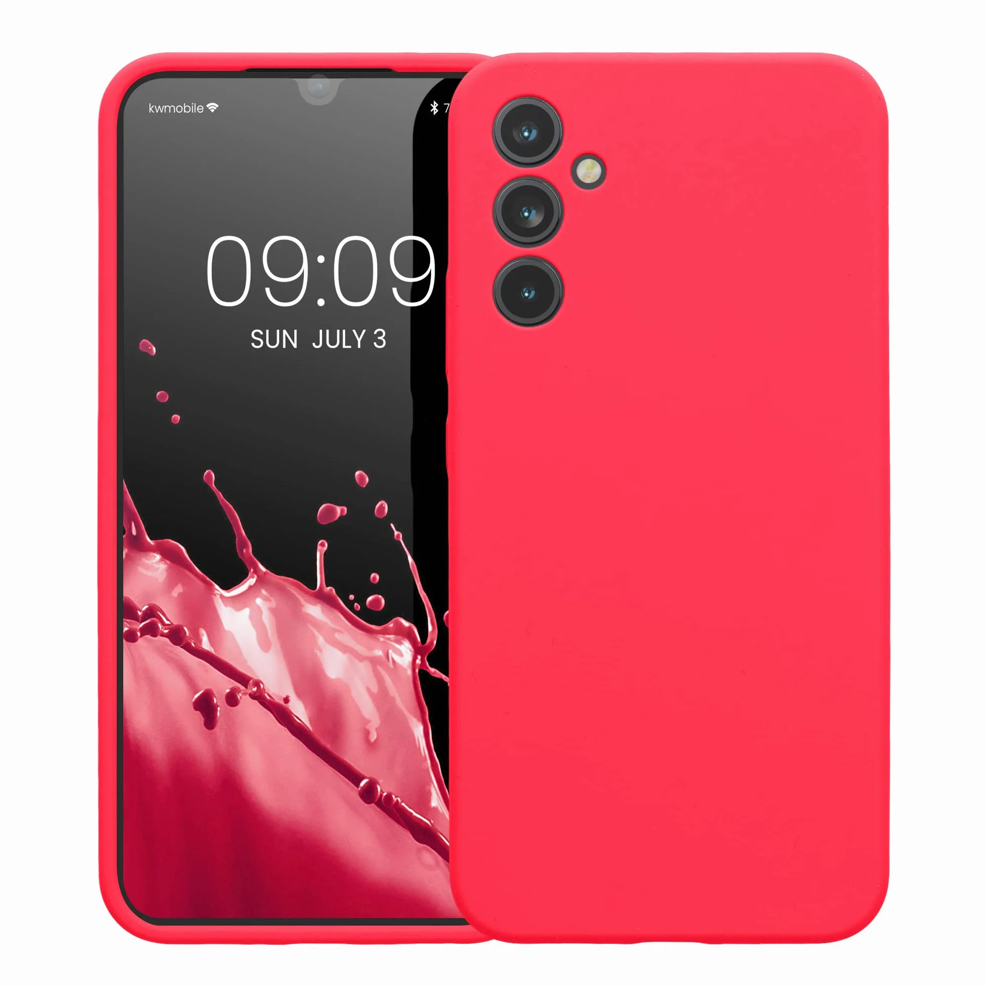 kwmobile Carcasa Compatible con Samsung Galaxy A34 5G Funda TPU Silicona Protector antigolpes Rosa neón