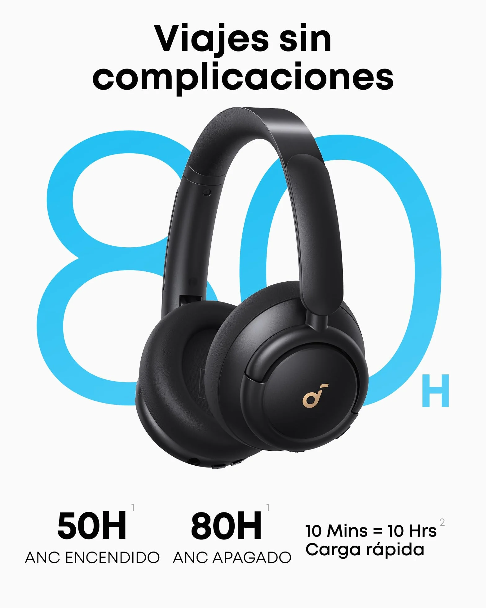 Soundcore Anker Q30 Cascos Inalámbricos Bluetooth Cancelación de Ruido Activa Híbrida Sonido Hi-Res 50H Reproducción