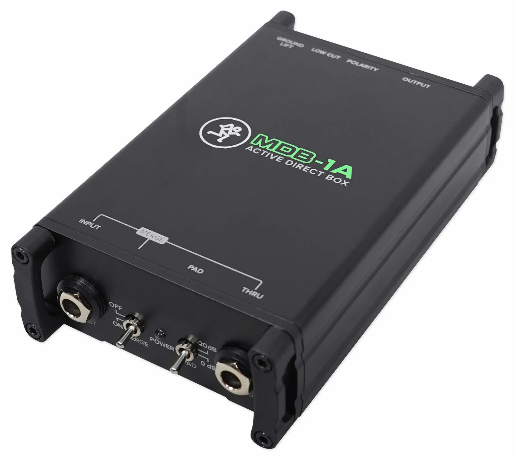 MACKIE MDB-1A caja de inyección directa (DI) activa con corte de graves, polaridad, Ground Lift, atenuador de -20 dB y Merge