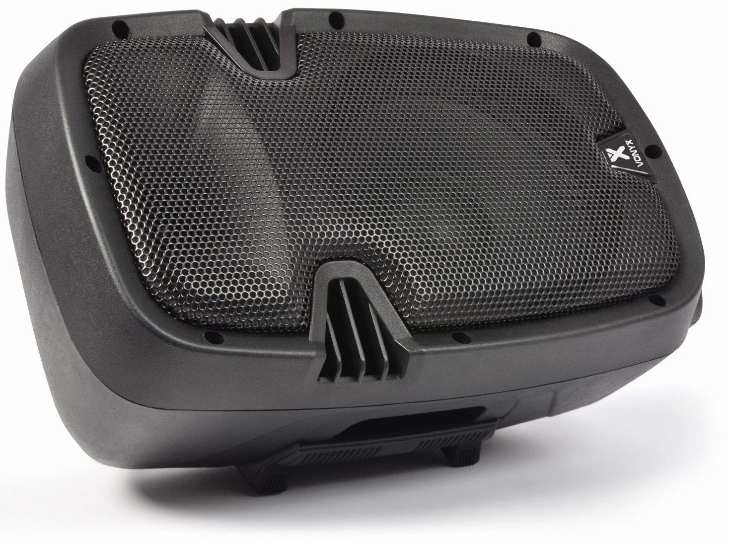 Vonyx SPJ-800A - Altavoz Auto Amplificado woofer de 8" 200W Construido en ABS Entrada de línea y micrófono, Control de Graves y Agudos y Salida de línea