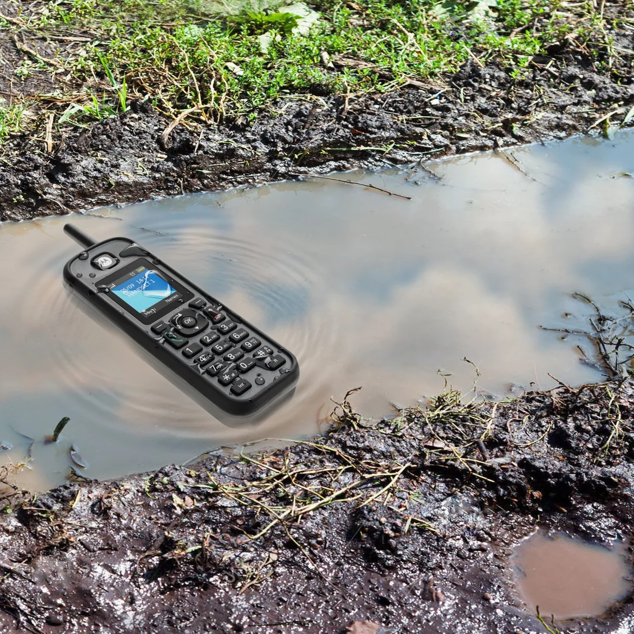 Motorola - O201 Teléfono Fijo Inalámbrico DECT, Identificador de Llamadas, Retroiluminación, Agenda 200 Números, Largo Alcance, Manos Libres, Ideal para Uso Exterior, Negro