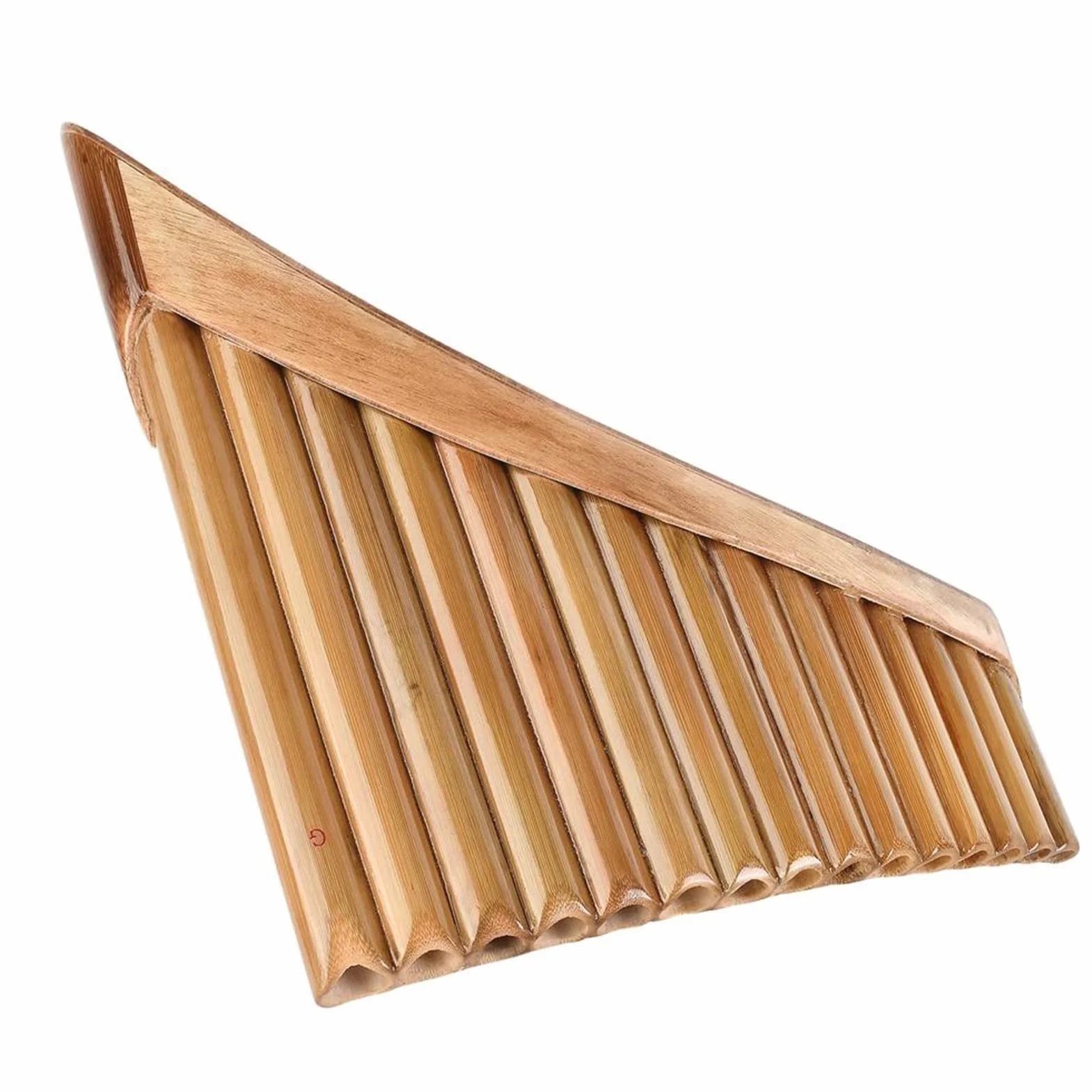 Flauta pan 15 Tubos Panpipes Bamboo Pan Flauta G-tune Panflute Instrumento Musical De Viento De Madera Pan Pipes (Color : Left Hand)