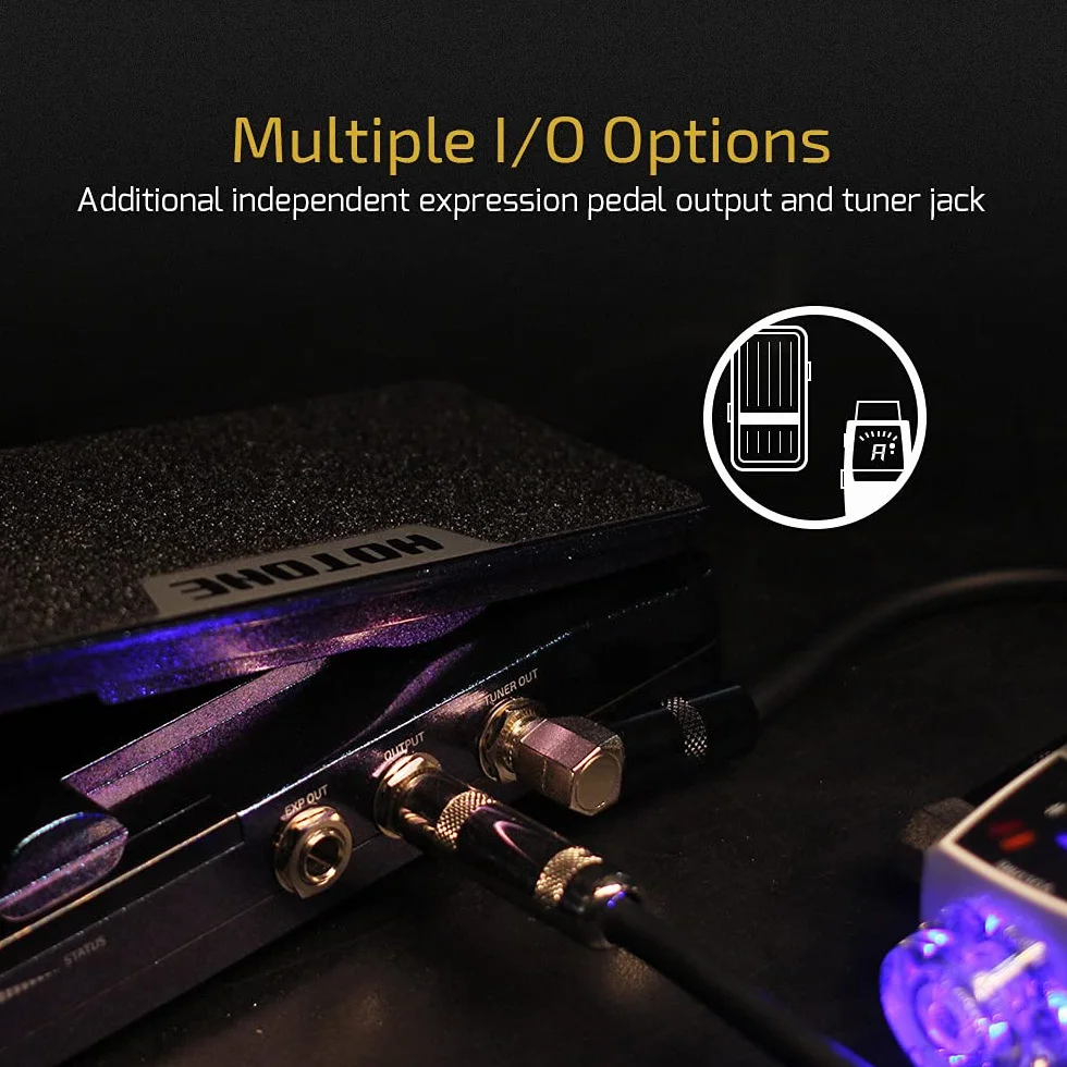 Hotone Wah Volumen activo Expresión pasiva Pedal de efectos de guitarra conmutable 4 en 1 con pedal de efectos de guitarra visible Soul Press II