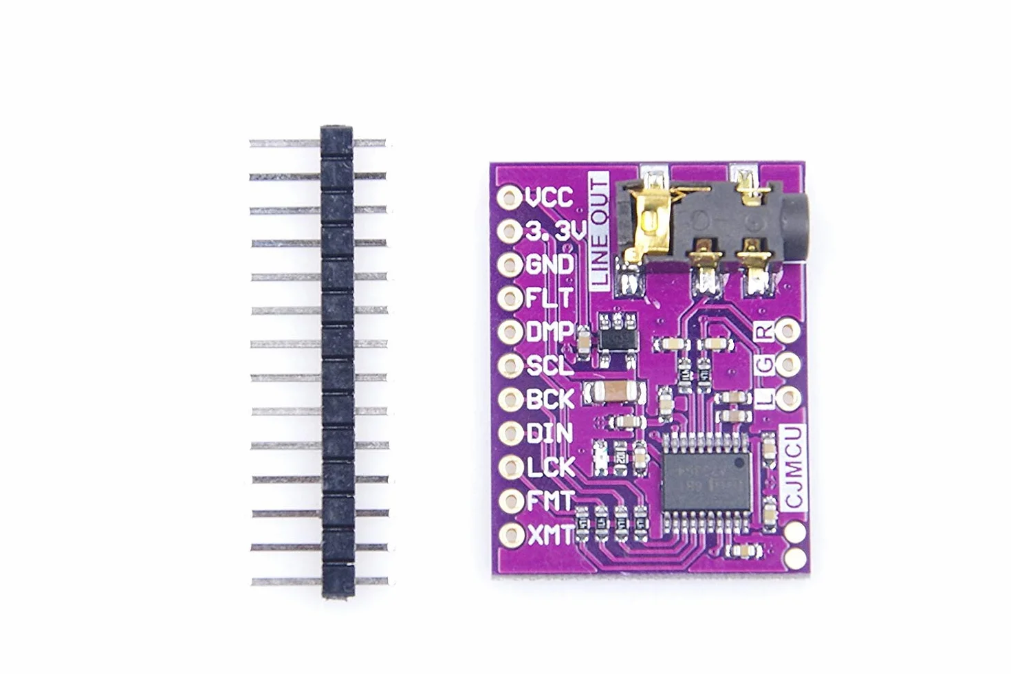 DollaTek PCM5102A Convertidor Digital a analógico Módulo de Voz PLL Tarjeta de Tarjeta de Sonido DAC estéreo Conector estéreo de 3,5 mm Módulo de Audio Digital de 24 bits para Raspberry Pi