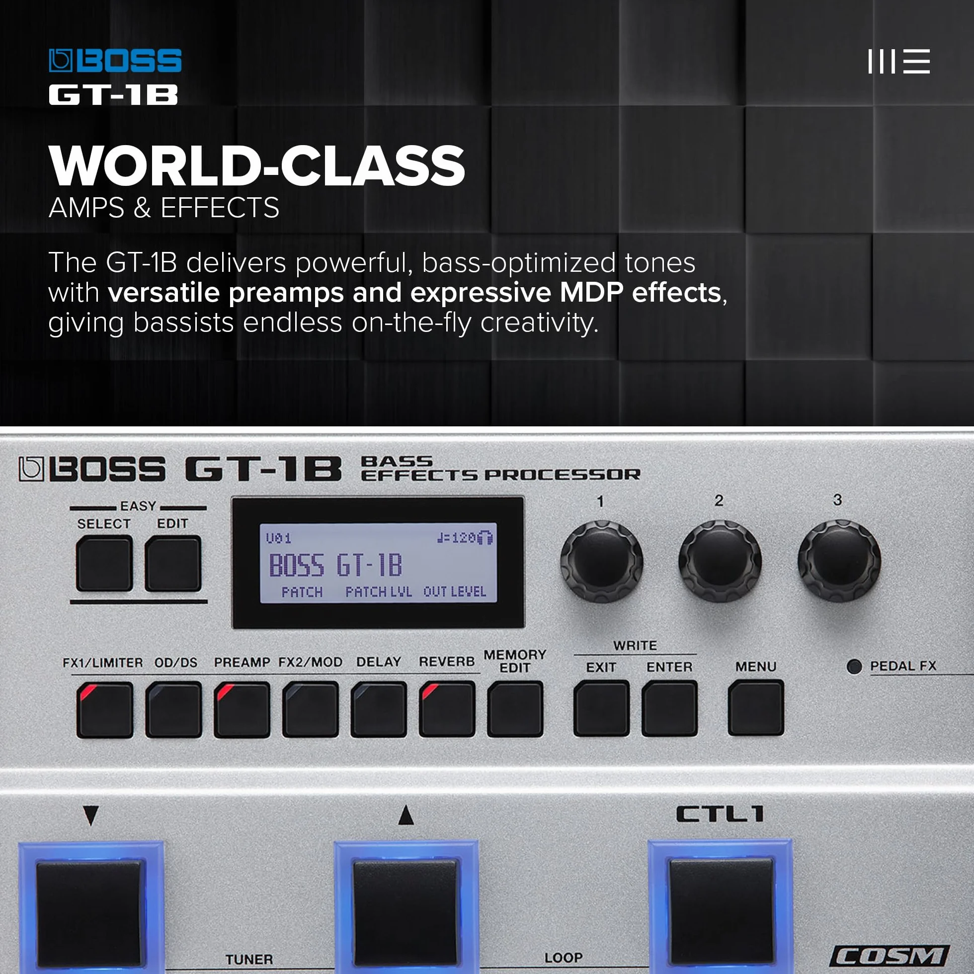 BOSS GT-1B graves procesador de efectos