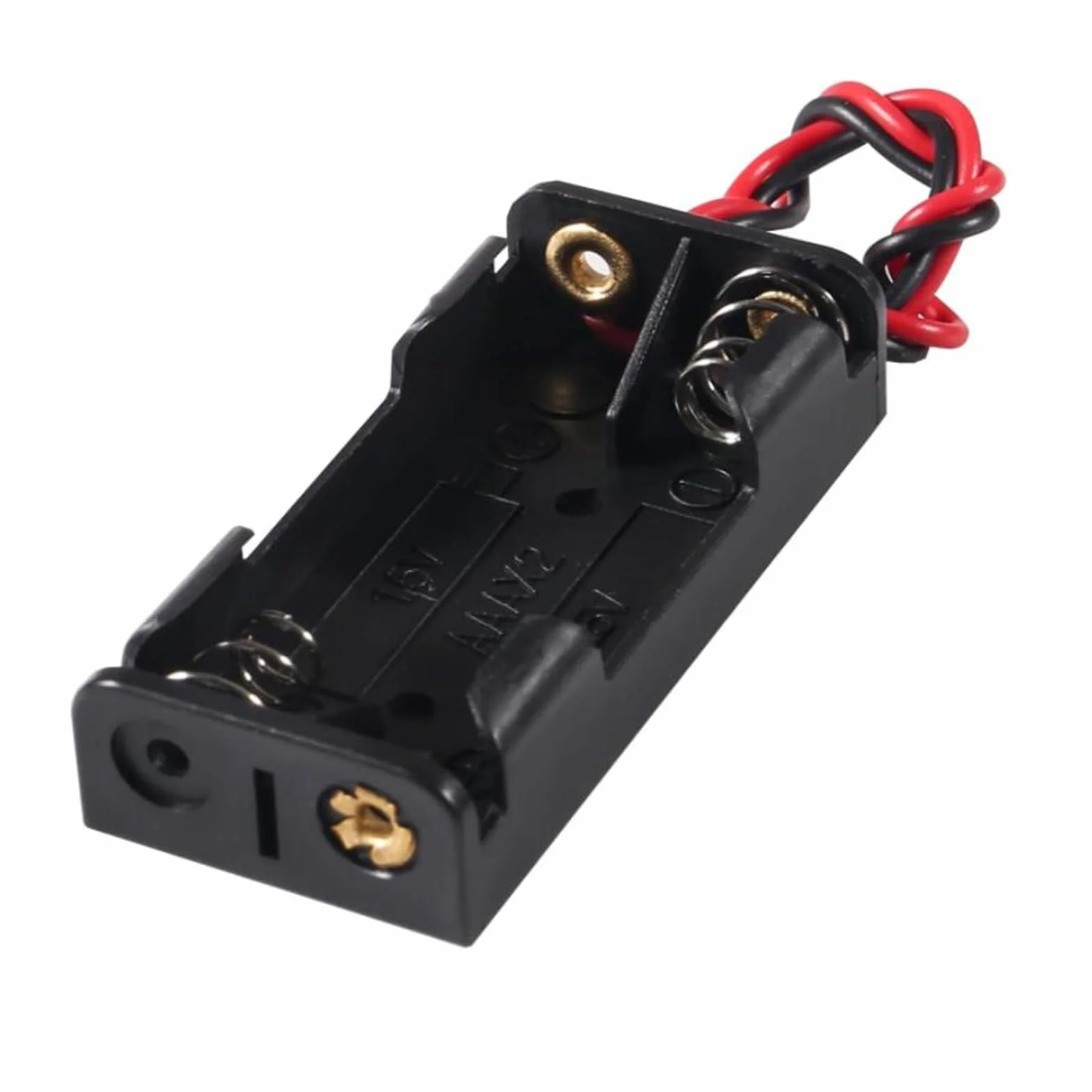 10 soportes de batería AAA con cables de 3 V, 2 x 1,5 V AAA, caja de almacenamiento, organizador de contenedores, adaptador y comprobador