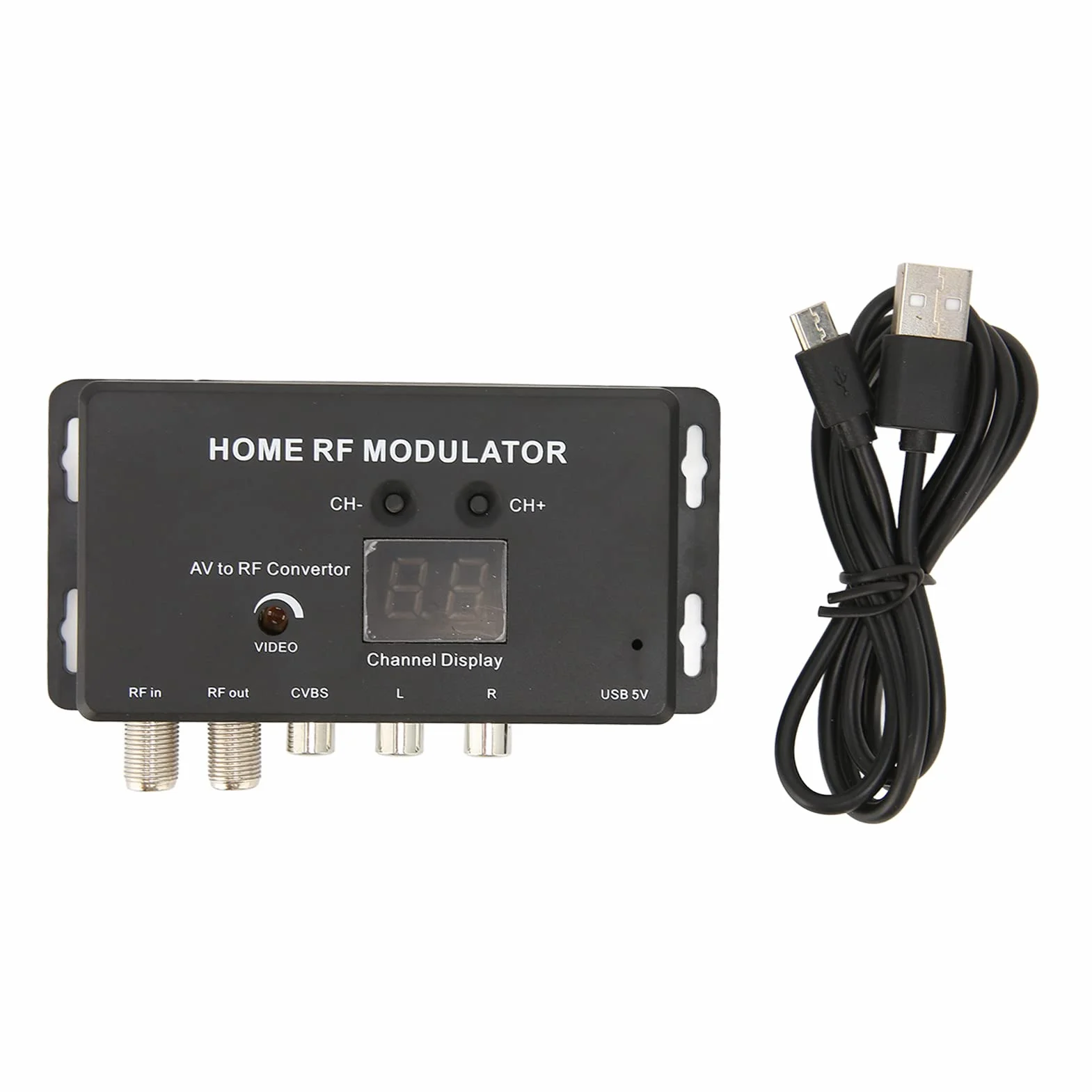 Modulador UHF, M70RV TV Link Modulator, Compatible con Descodificadores y Otras Fuentes de A/V, PAL/NTSC Opcional, Niveles de Salida Ajustables y Canales de Salida Seleccionables, AV to RF Converter