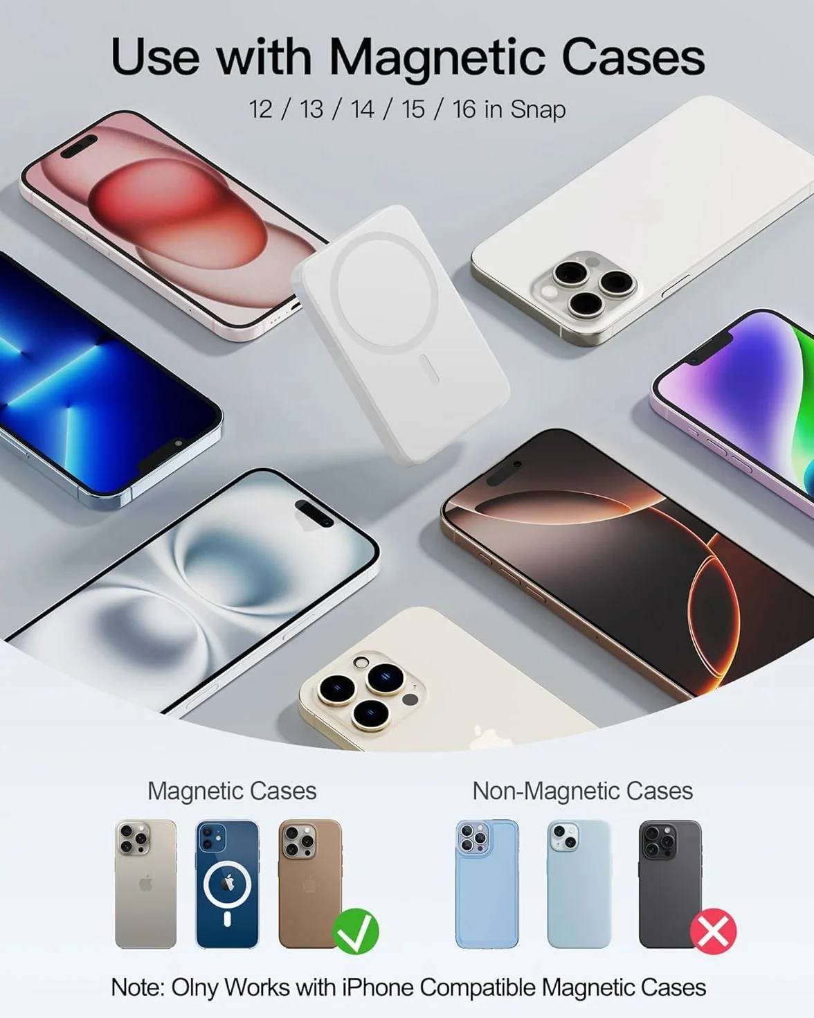 Power Bank 10000mAh Magnetic Wireless 20W Carga Rapida USB C Bateria Portatil iPhone 17/16/15/14/13/12 Series