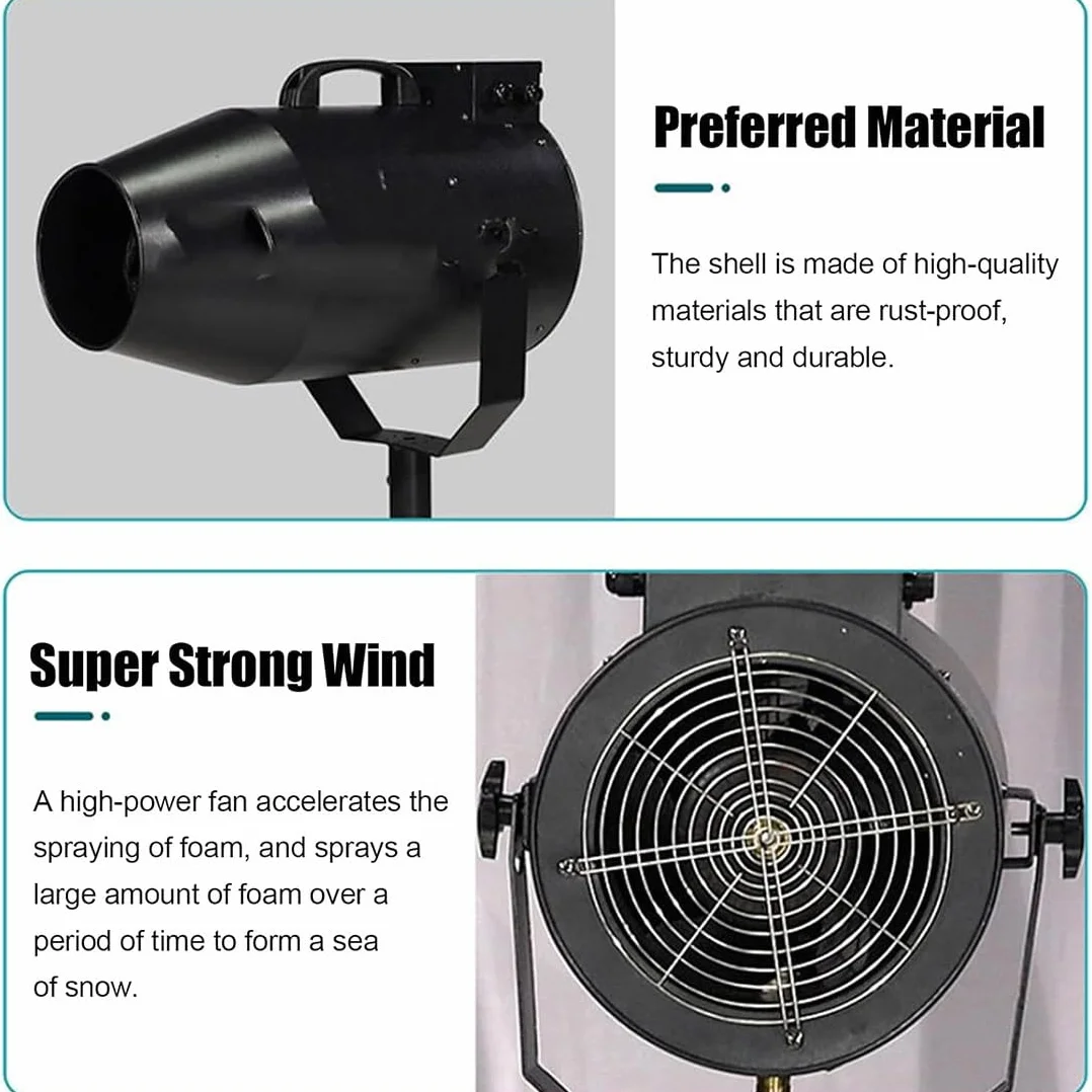 Máquina De Espuma 1000 W para Fiestas Al Aire Libre,Cañón Espuma,Distancia 6 a 10 M/área 80 M²,ángulo Ajustable,Efecto Escenario,para Fiestas Y Cumpleaños Niños Y Niñas,Plug-intype