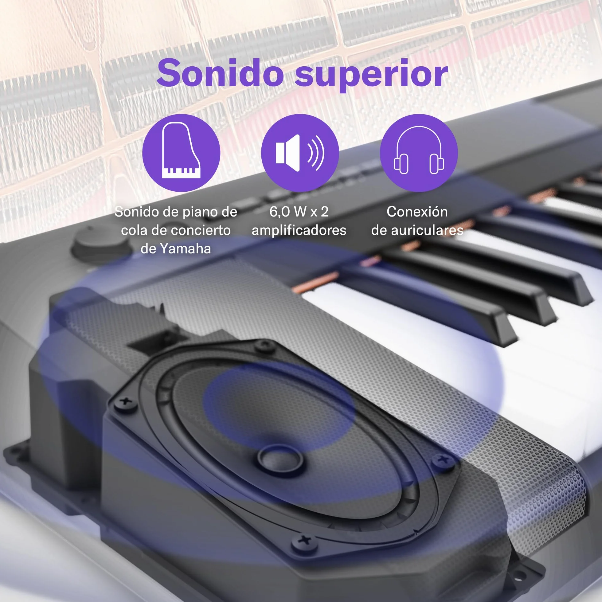 Yamaha NP-15 Piaggero - Teclado digital ligero y portátil, con 61 teclas sensibles a la pulsación y 15 voces de instrumentos