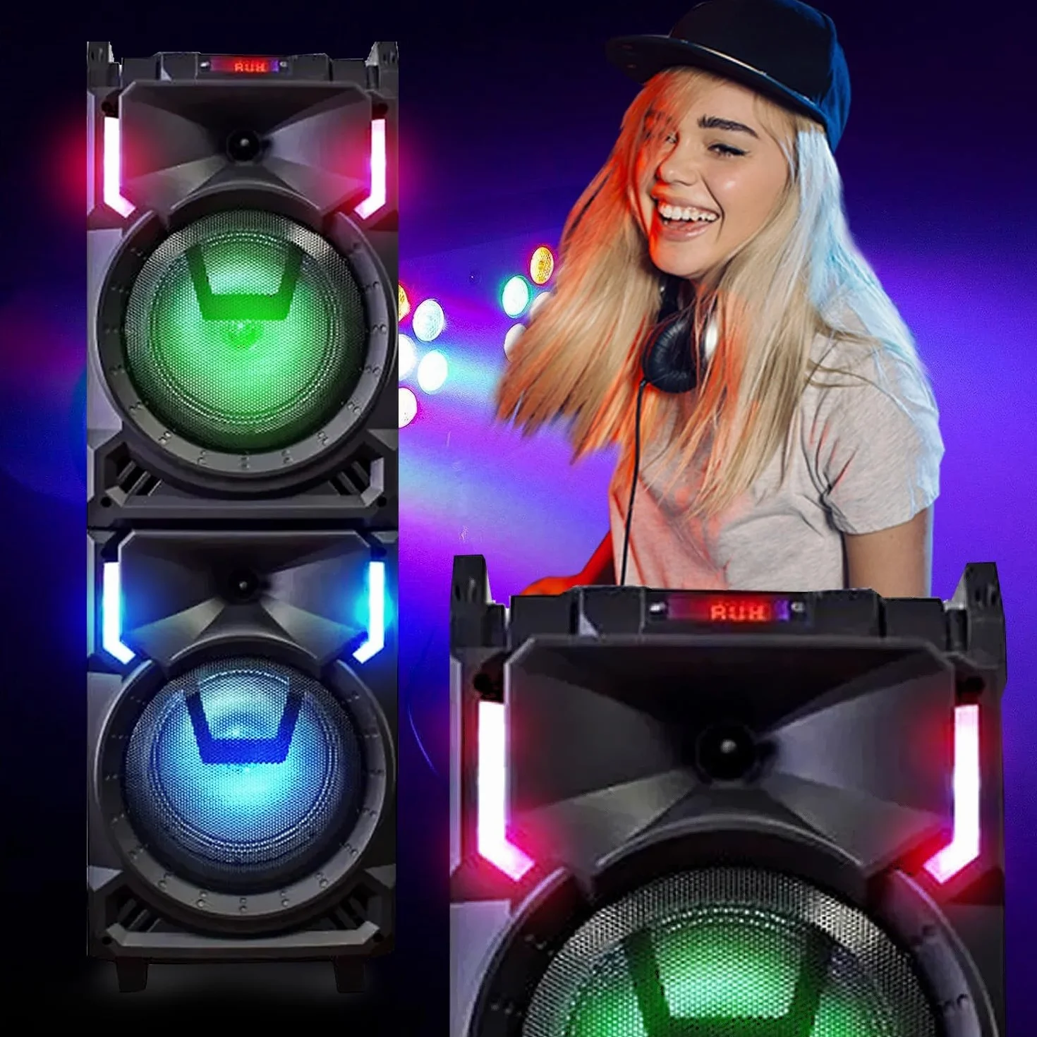 INOVALLEY MS01XXL Trolley de altavoces de karaoke - bluetooth - 800W